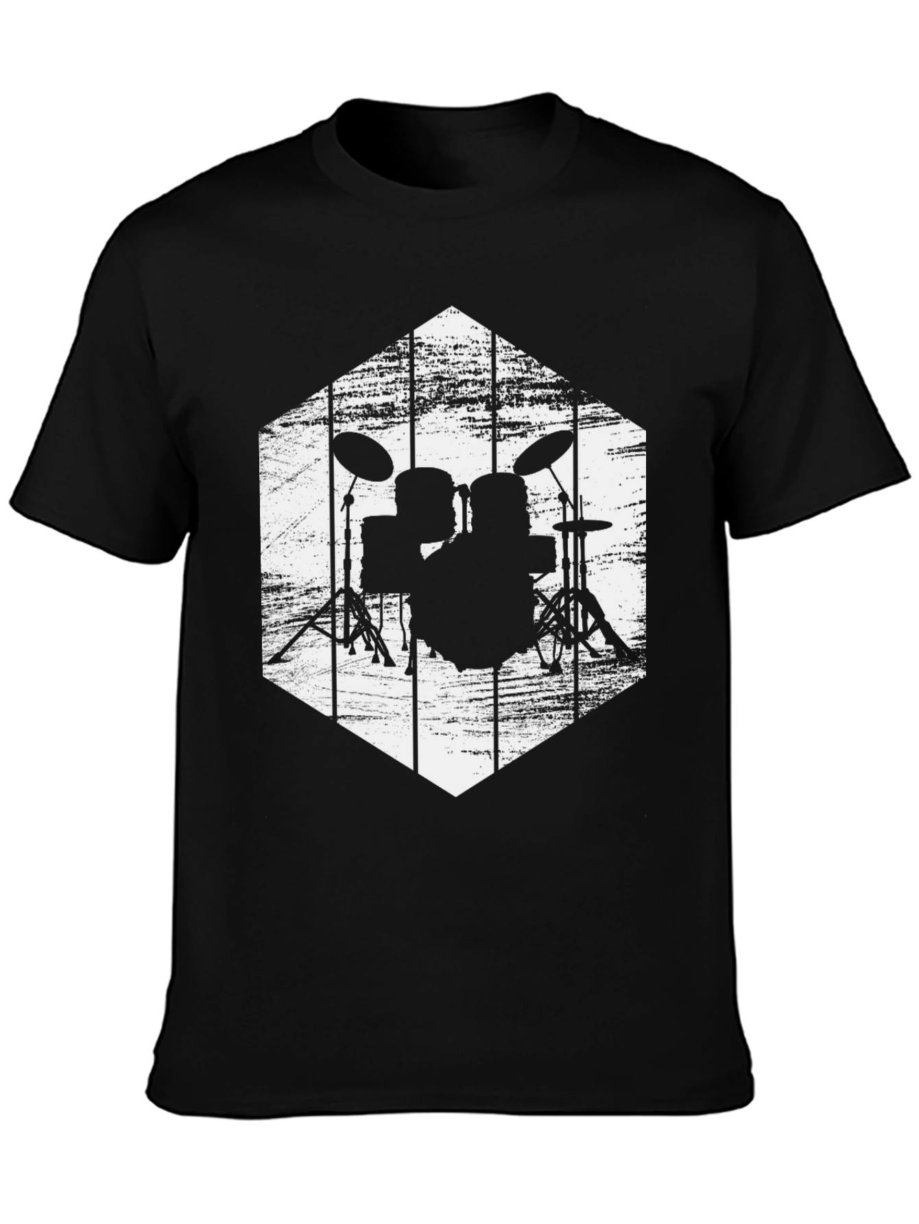 Drum Set Graphic Tee - Rock Band T-Shirt