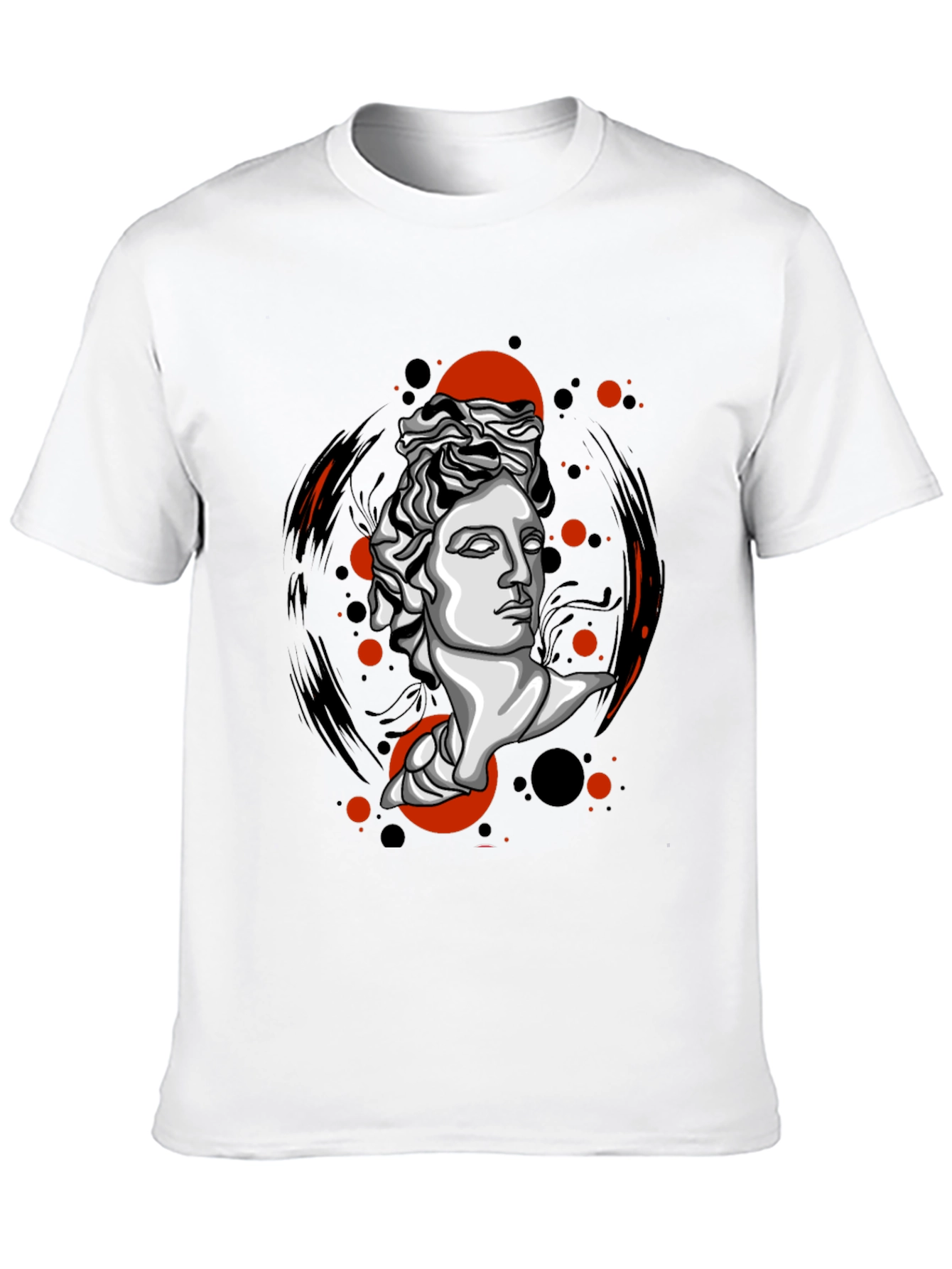 Apollo Bust Graphic Tee - Artistic Black T-Shirt