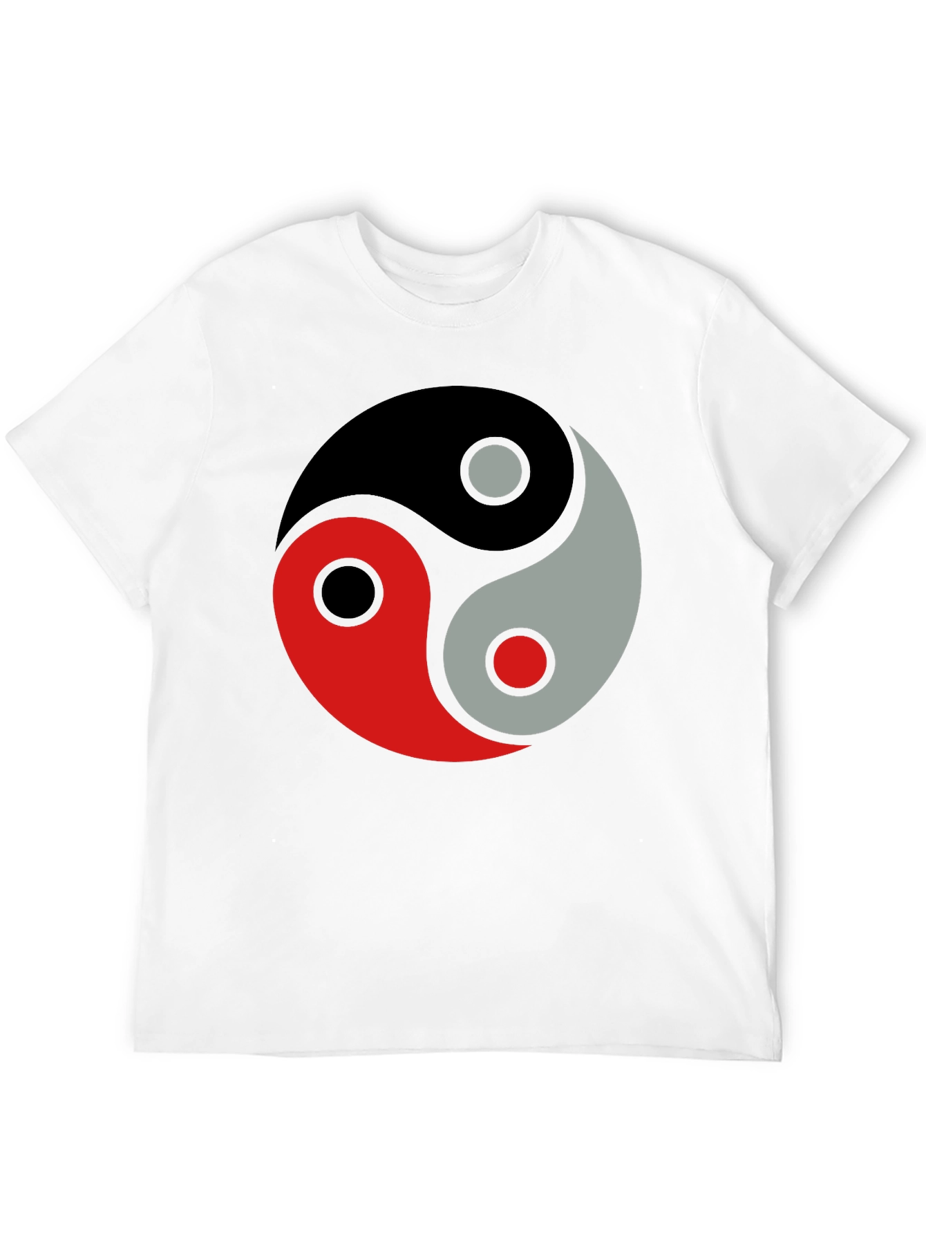 Yin Yang Balance Graphic Black T-Shirt