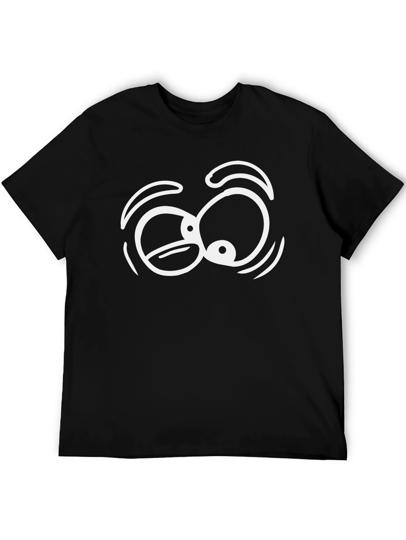 Cartoon Eyes Black T-Shirt