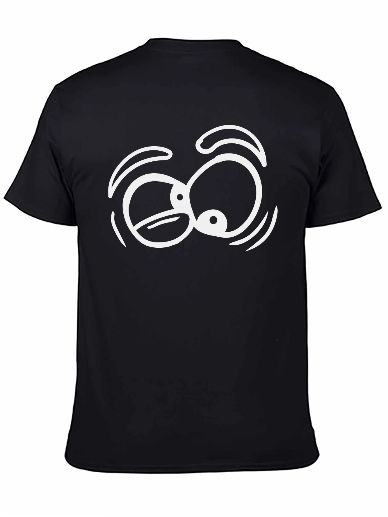 Cartoon Eyes Black T-Shirt