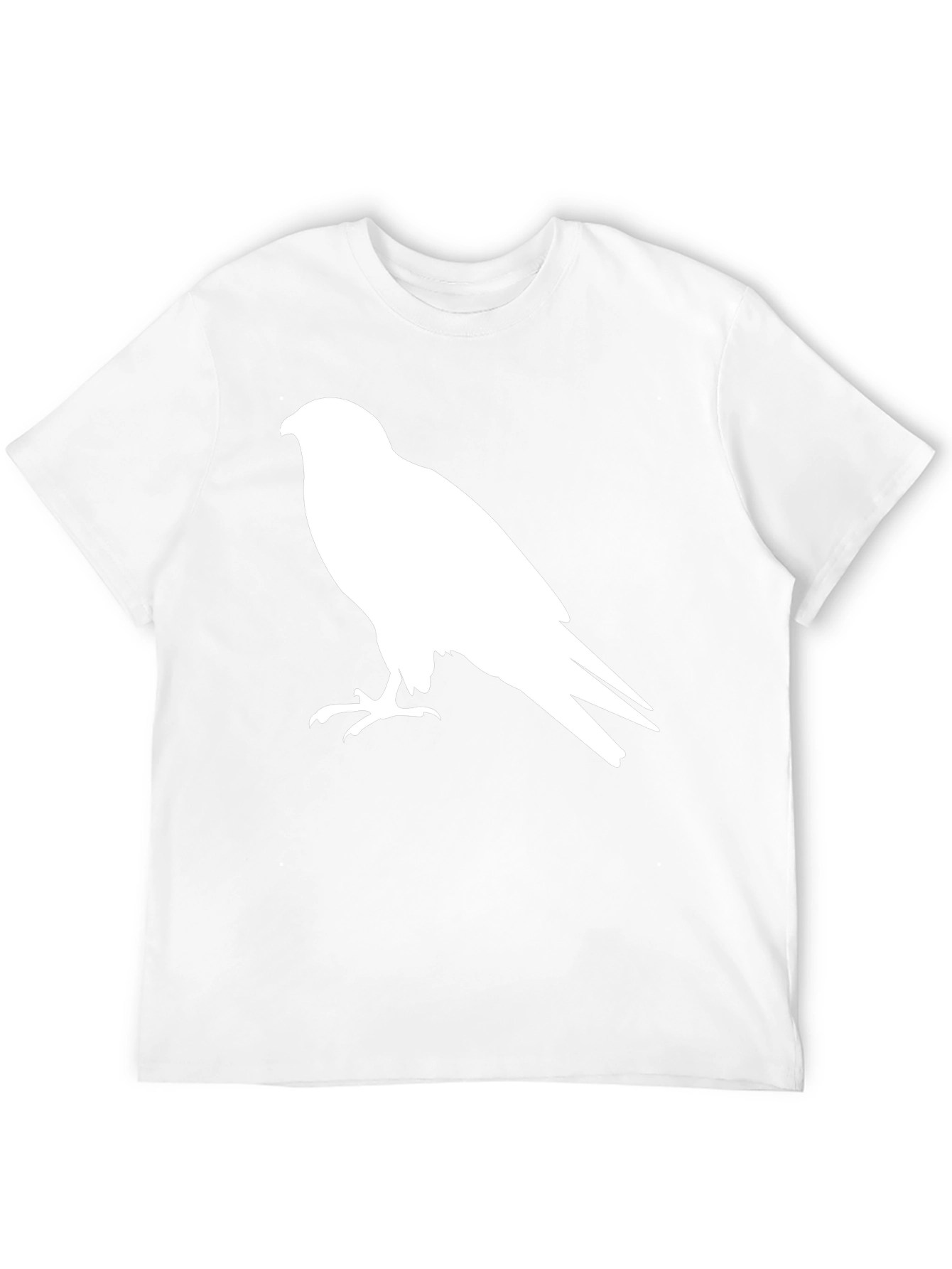 Mens Black T-Shirt with Hawk Graphic