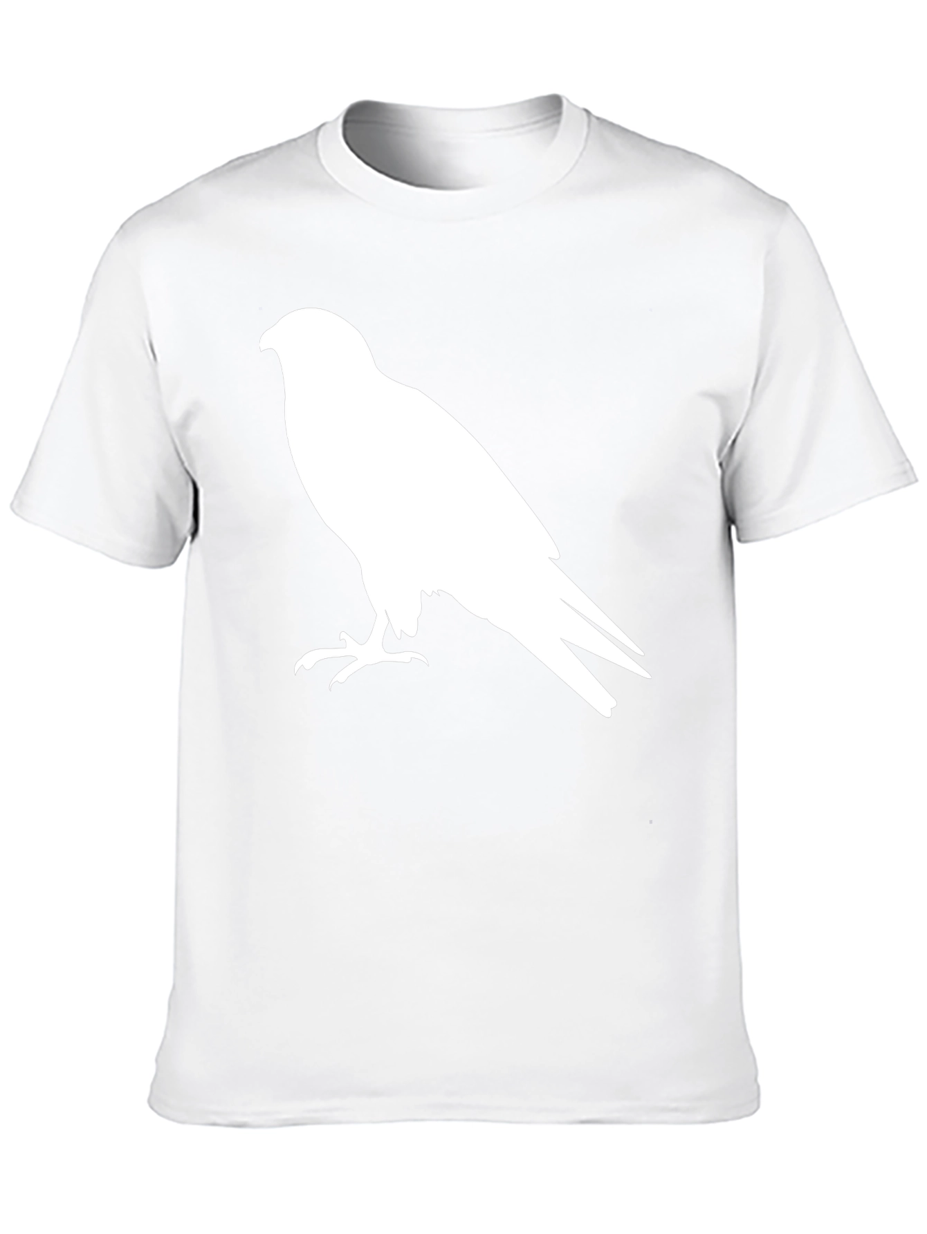 Mens Black T-Shirt with Hawk Graphic