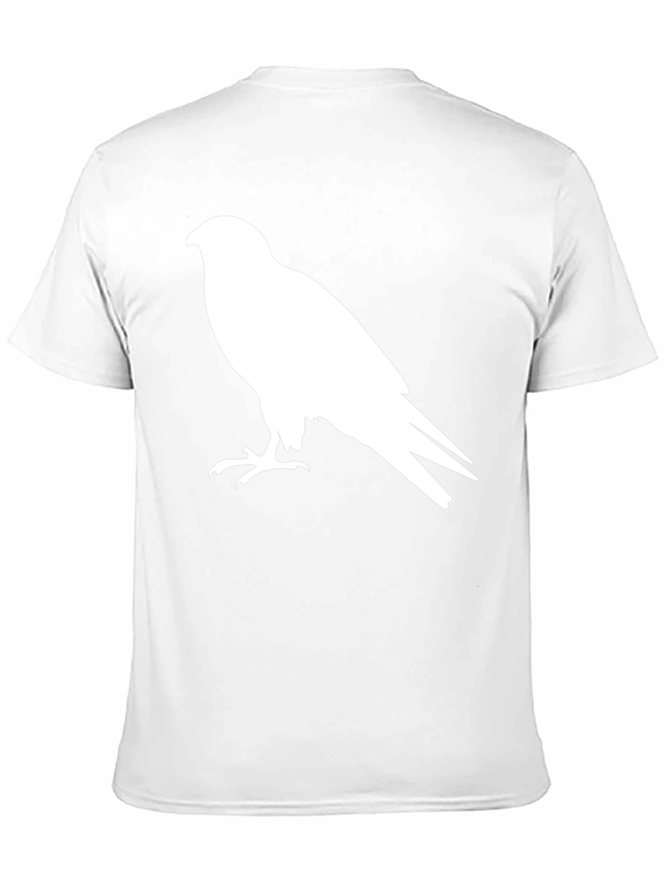 Mens Black T-Shirt with Hawk Graphic