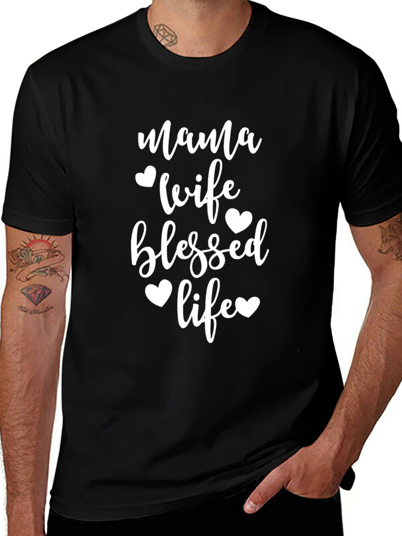 Mama Wife Blessed Life Graphic Tee