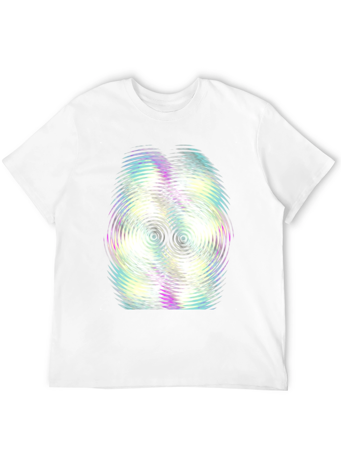 Abstract Ripple Graphic Tee - Black