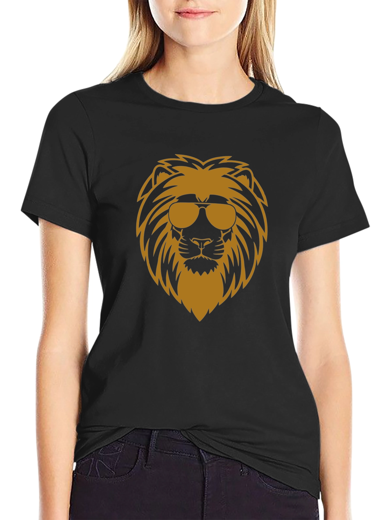 Cool Lion Graphic T-Shirt - Black