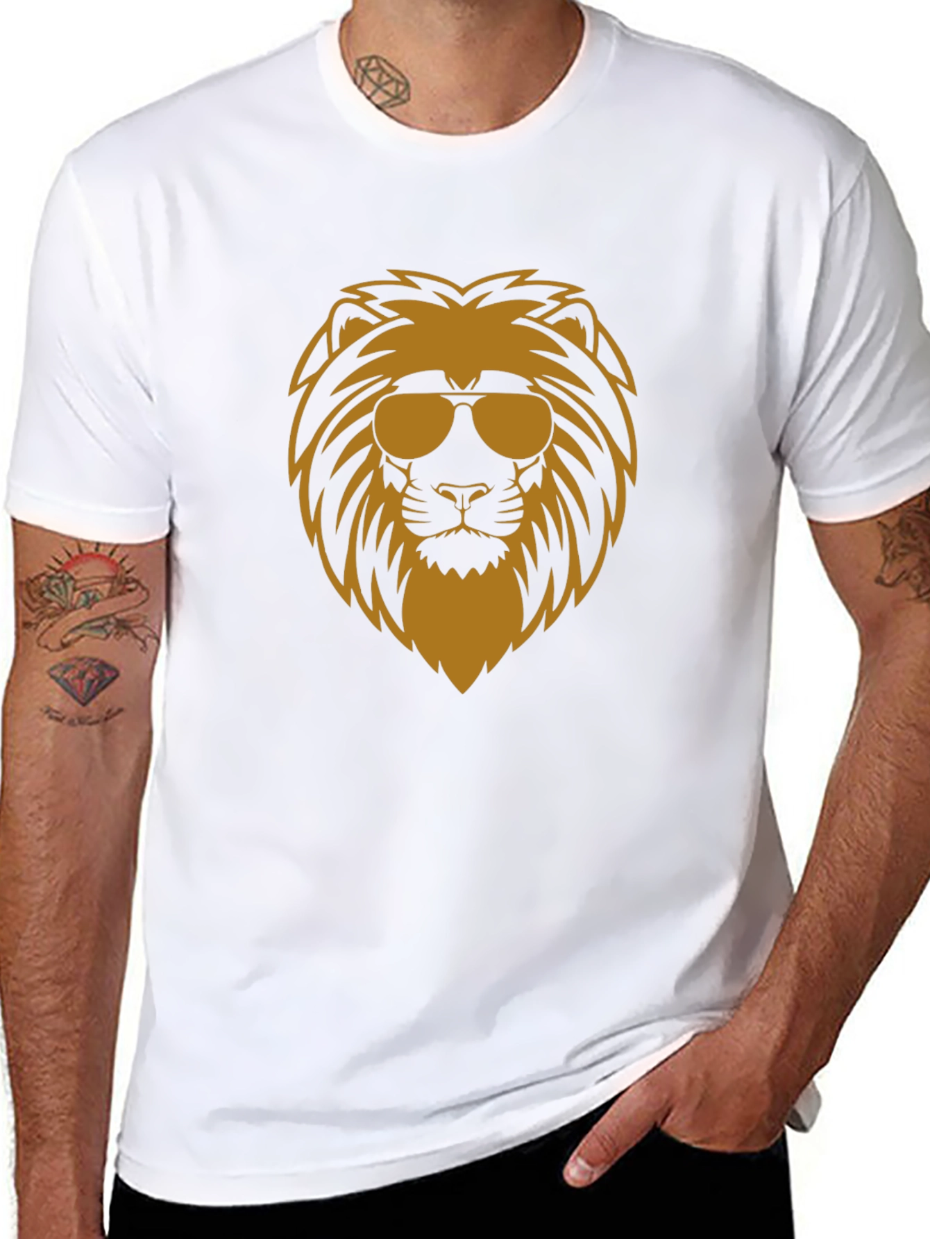 Cool Lion Graphic T-Shirt - Black