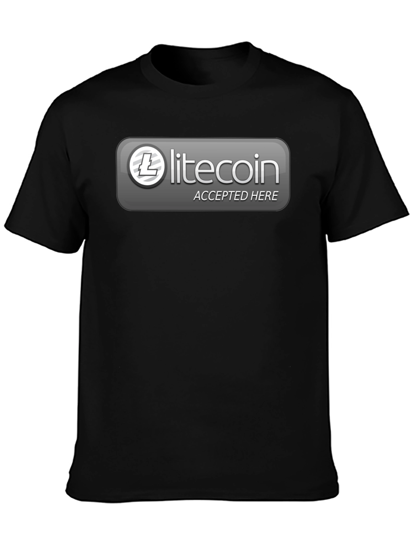 Litecoin Accepted Here Graphic Tee - Crypto T-Shirt