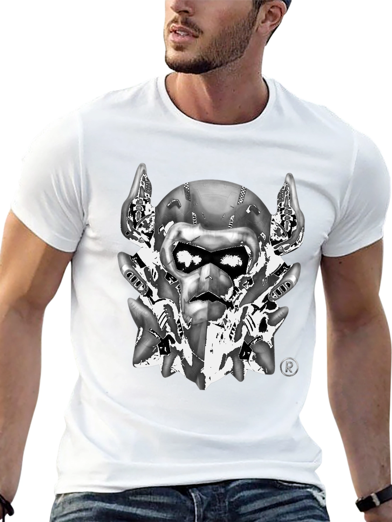 Cyber Ape Graphic T-Shirt - Futuristic Design