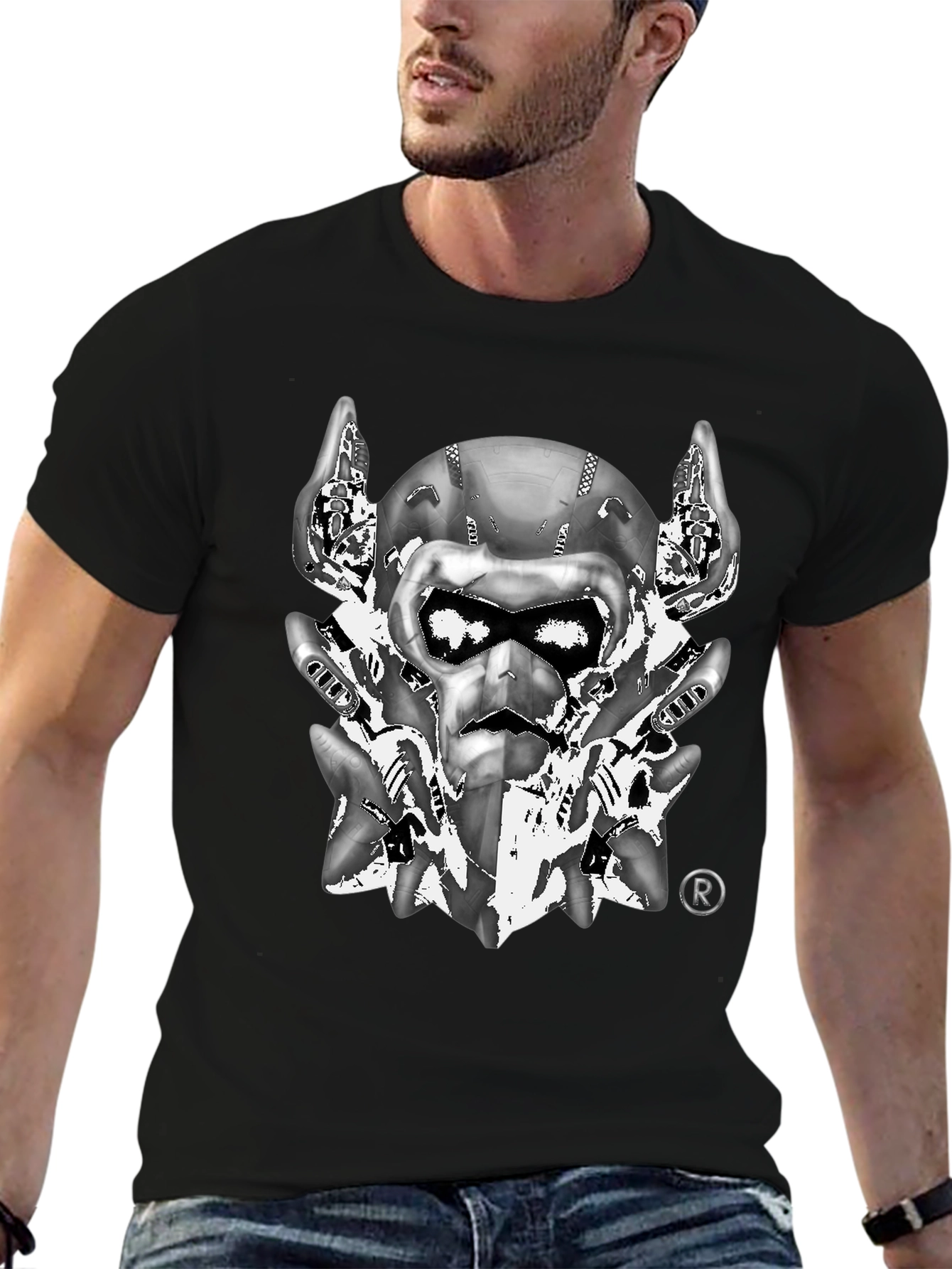 Cyber Ape Graphic T-Shirt - Futuristic Design