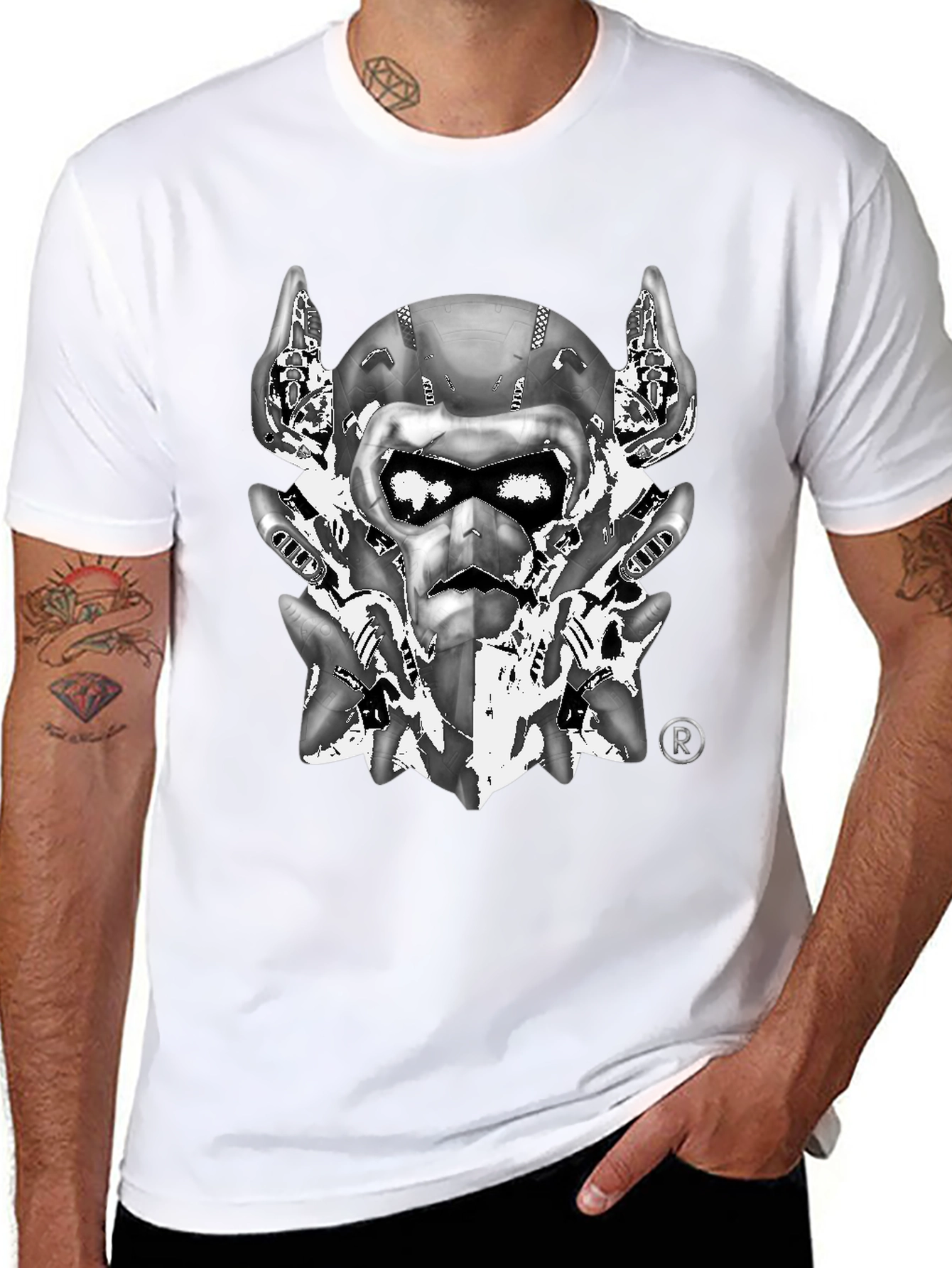 Cyber Ape Graphic T-Shirt - Futuristic Design