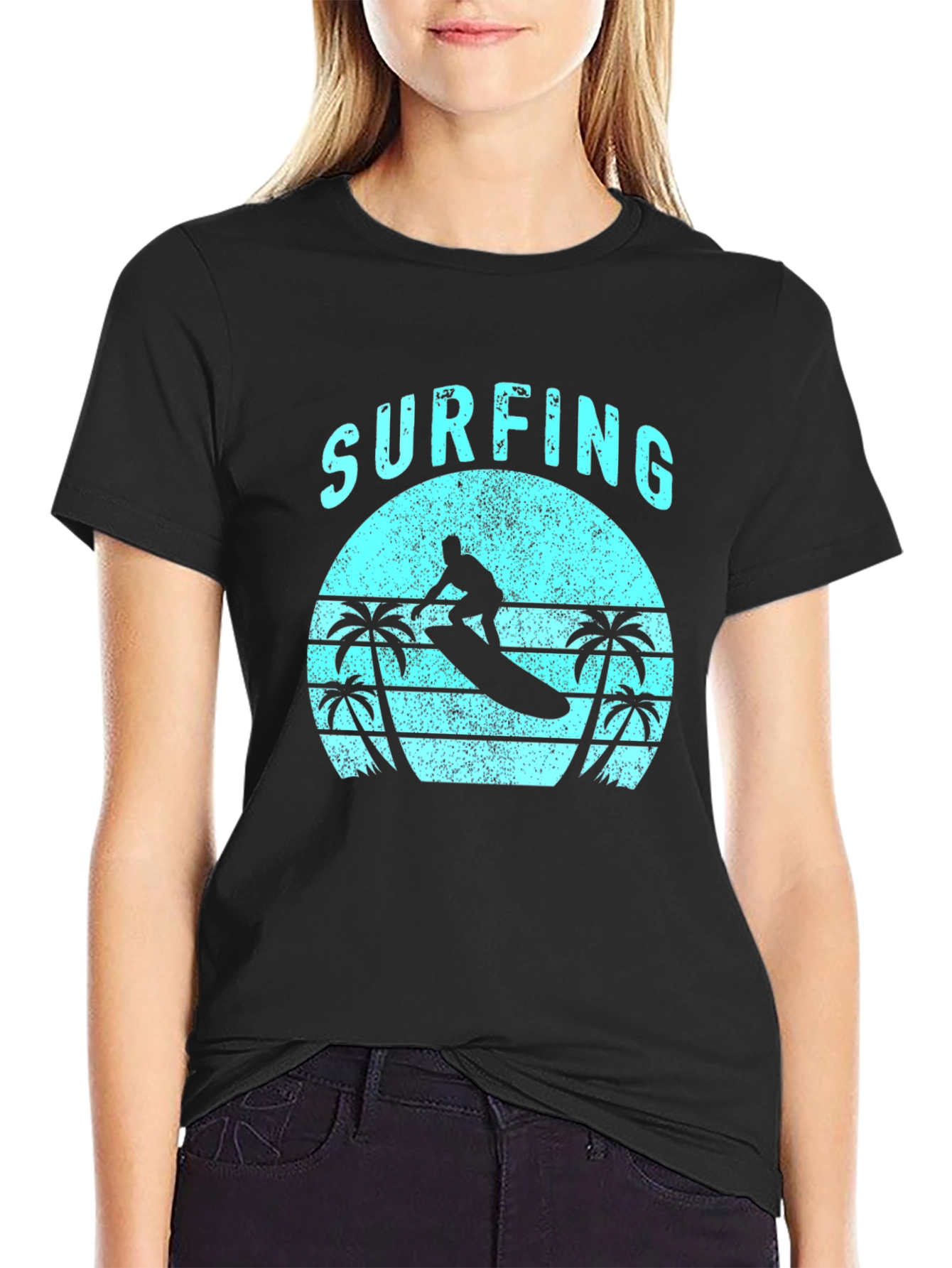 Retro Surfing Graphic Tee - Cool Beach Vibes
