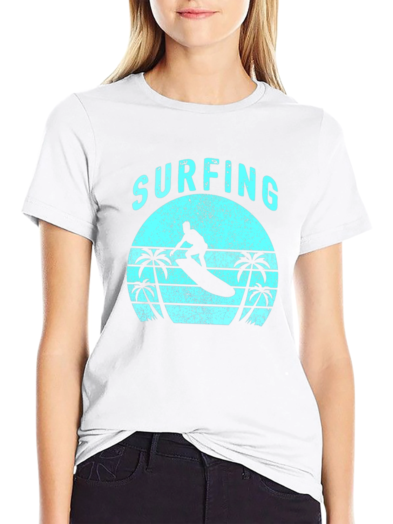 Retro Surfing Graphic Tee - Cool Beach Vibes