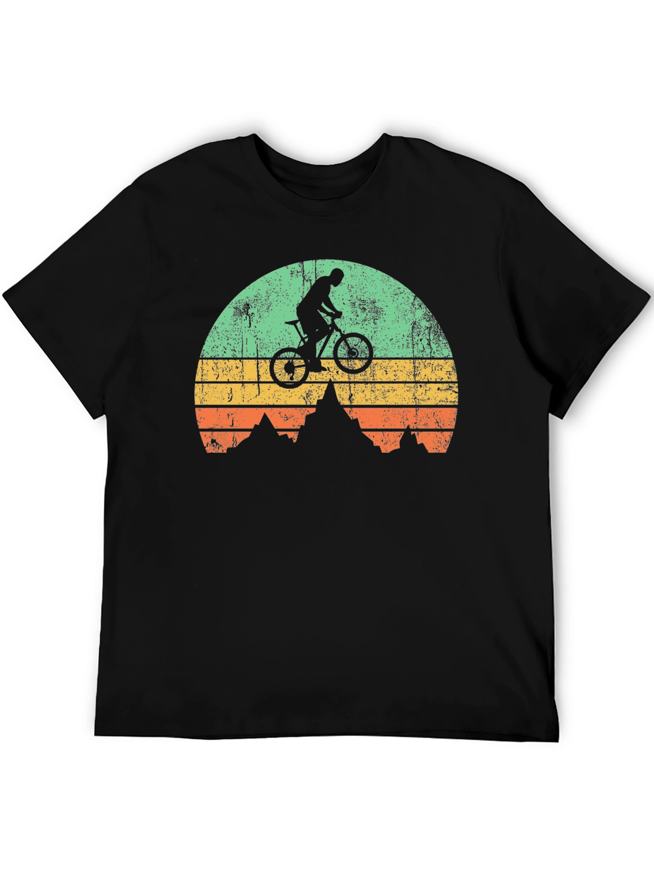 Mountain Biker Sunset Graphic T-Shirt
