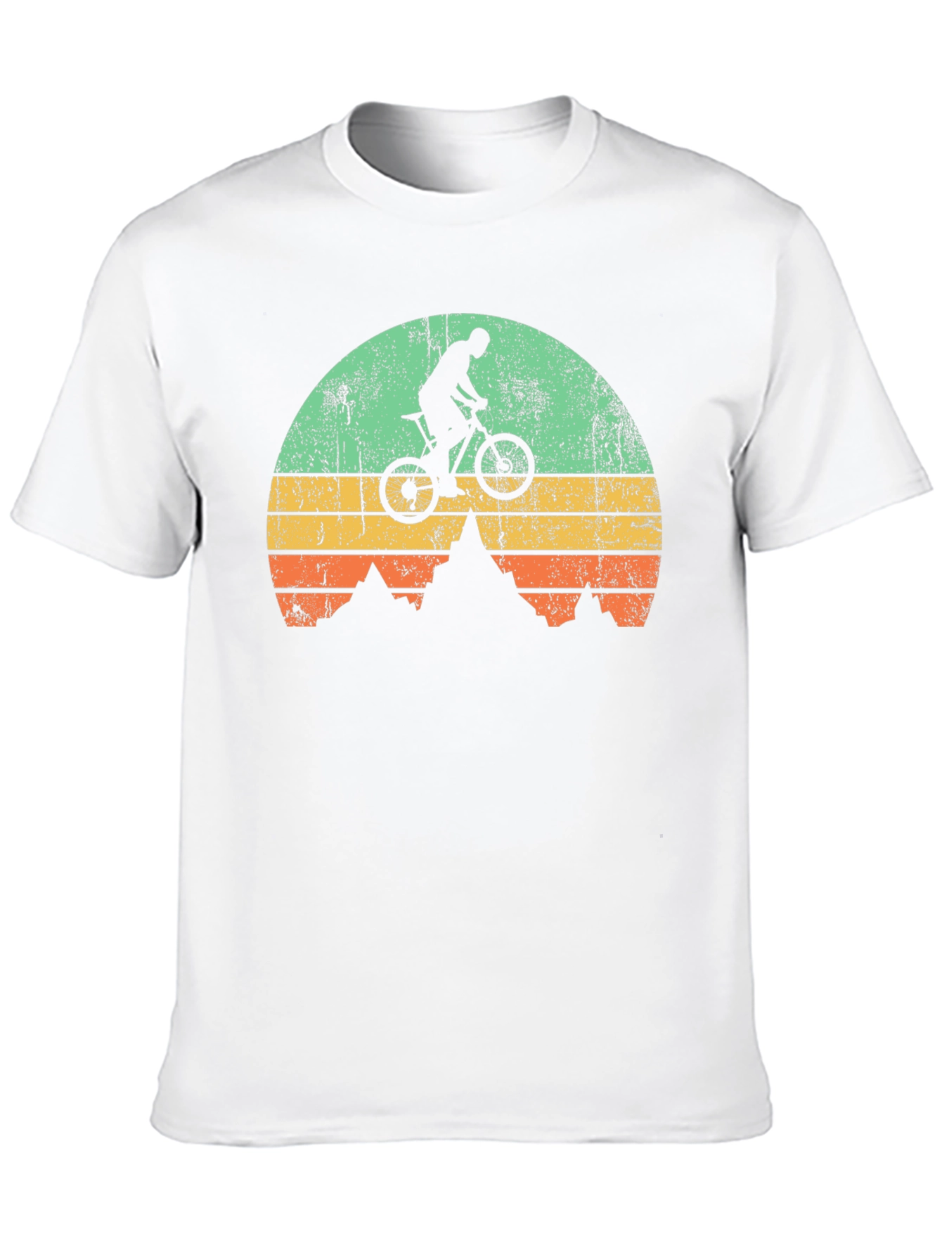 Mountain Biker Sunset Graphic T-Shirt