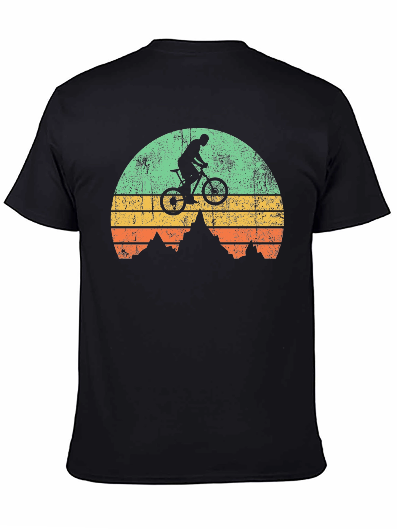 Mountain Biker Sunset Graphic T-Shirt