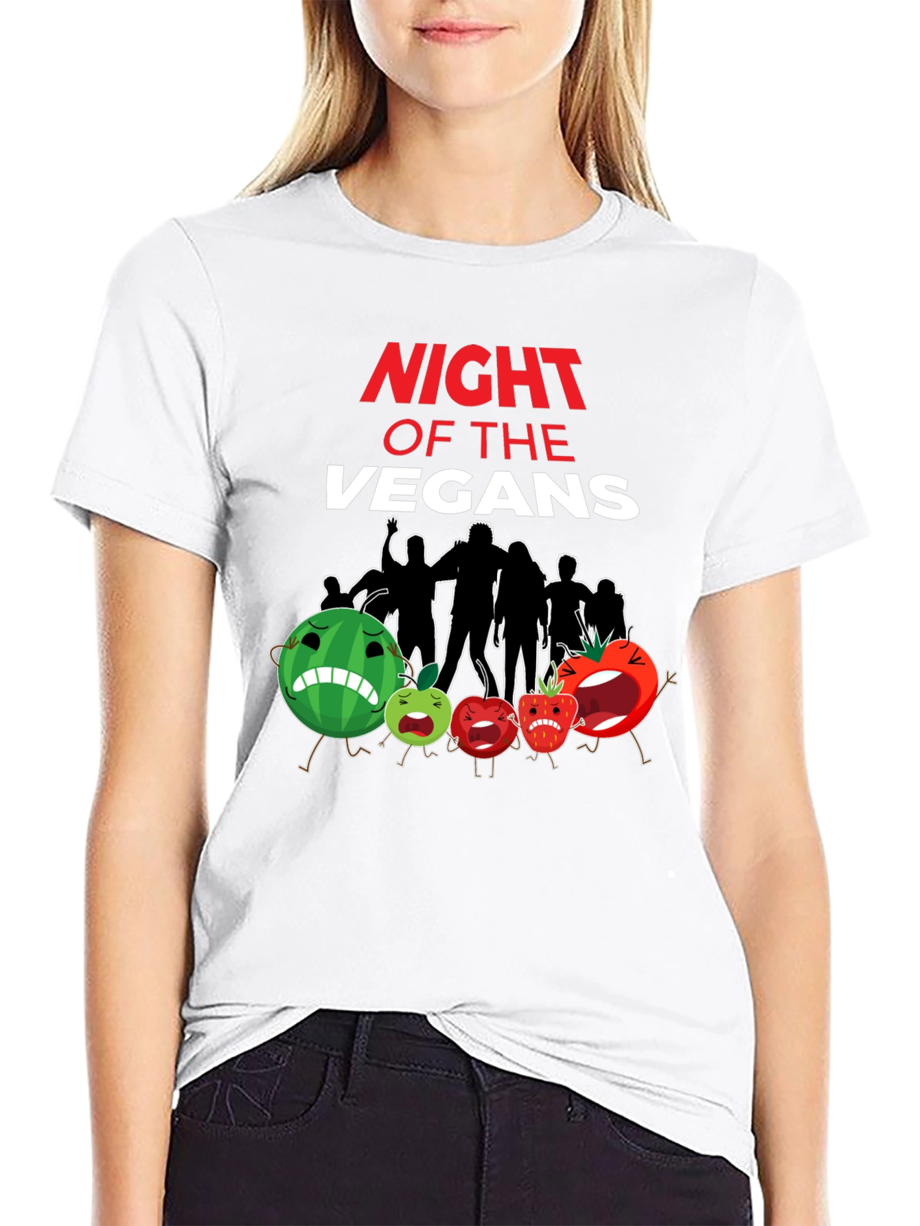 Night of the Vegans Funny Vegan T-Shirt