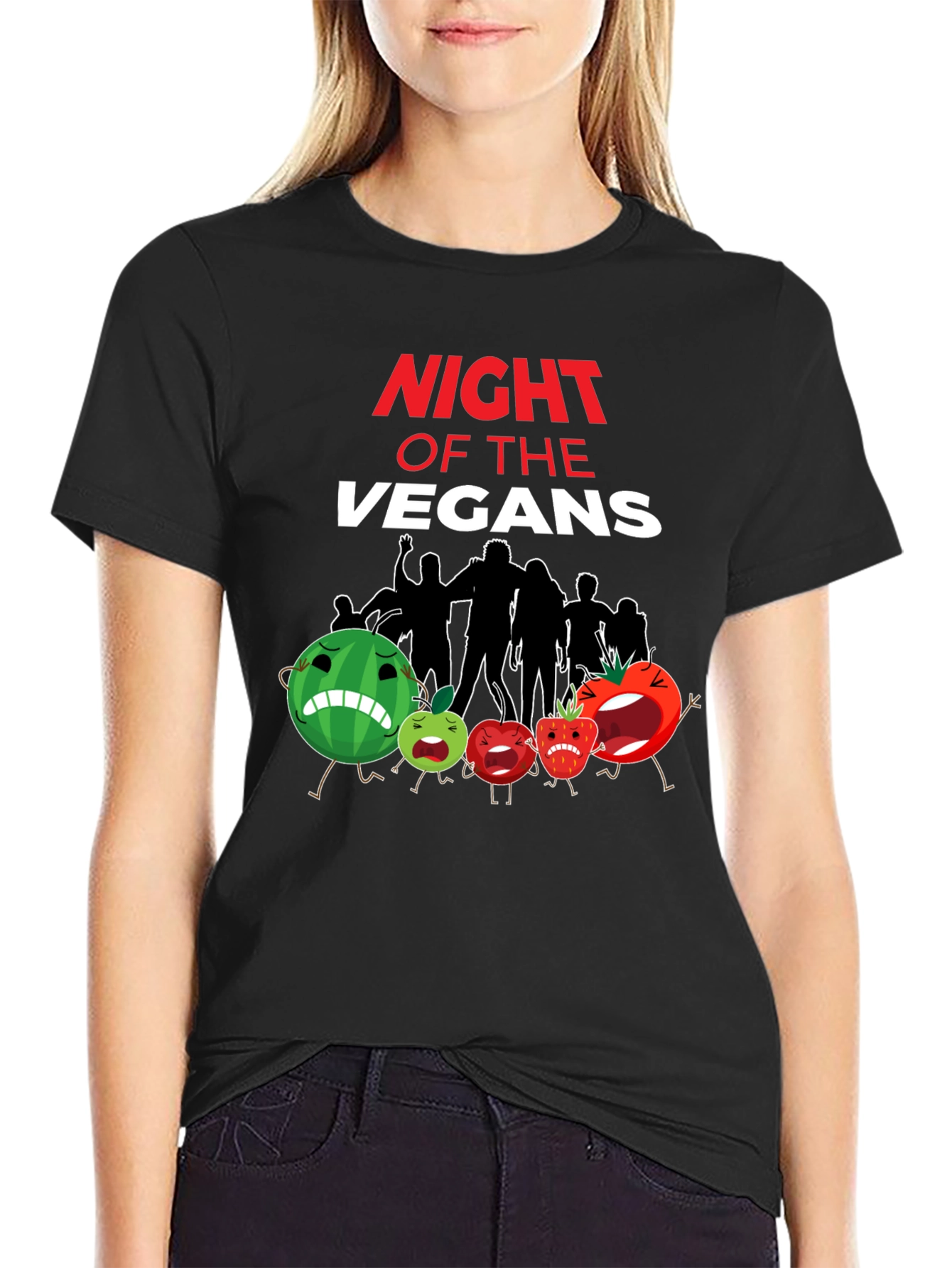 Night of the Vegans Funny Vegan T-Shirt