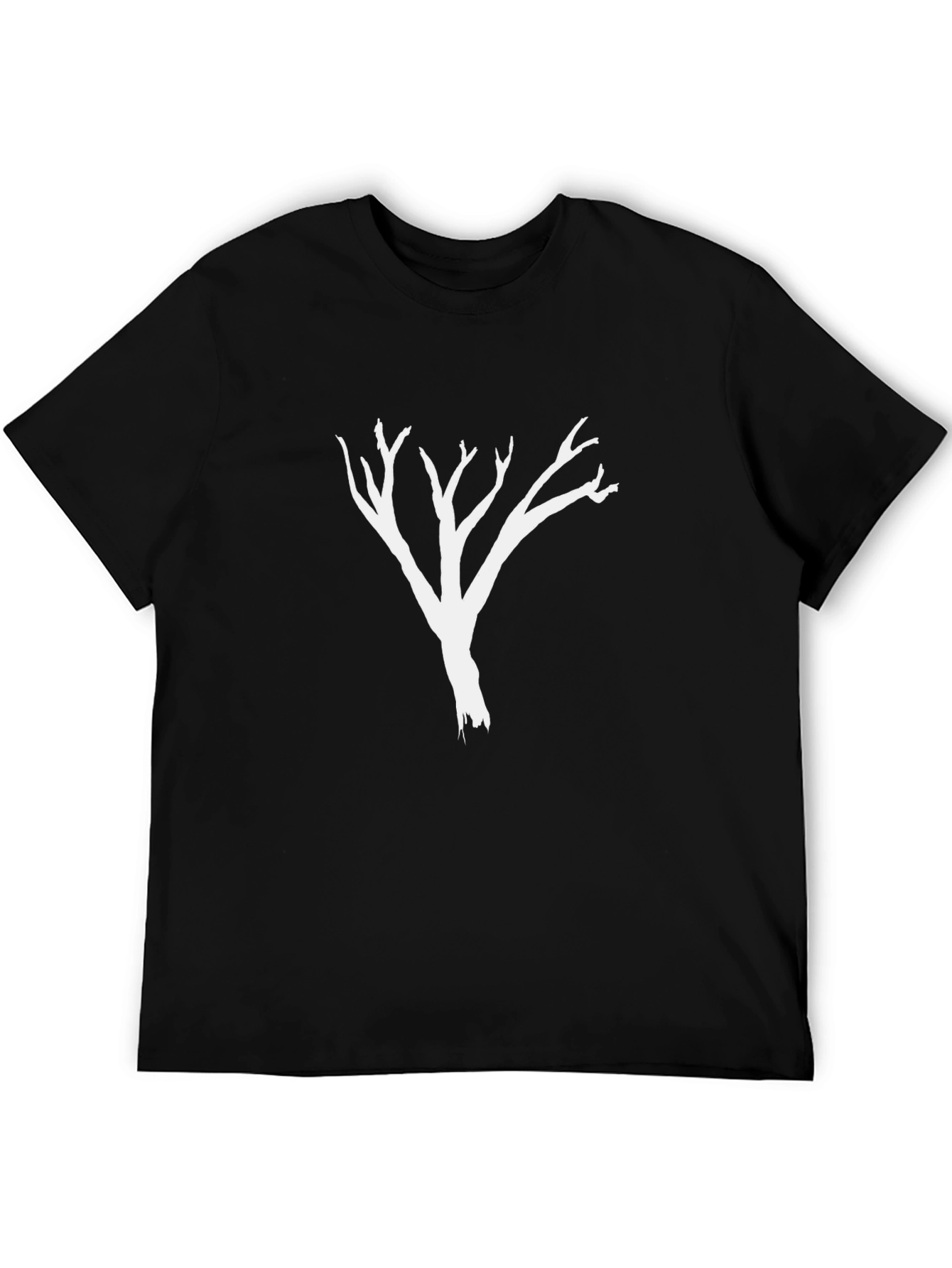 Minimalist Tree Graphic Black T-Shirt