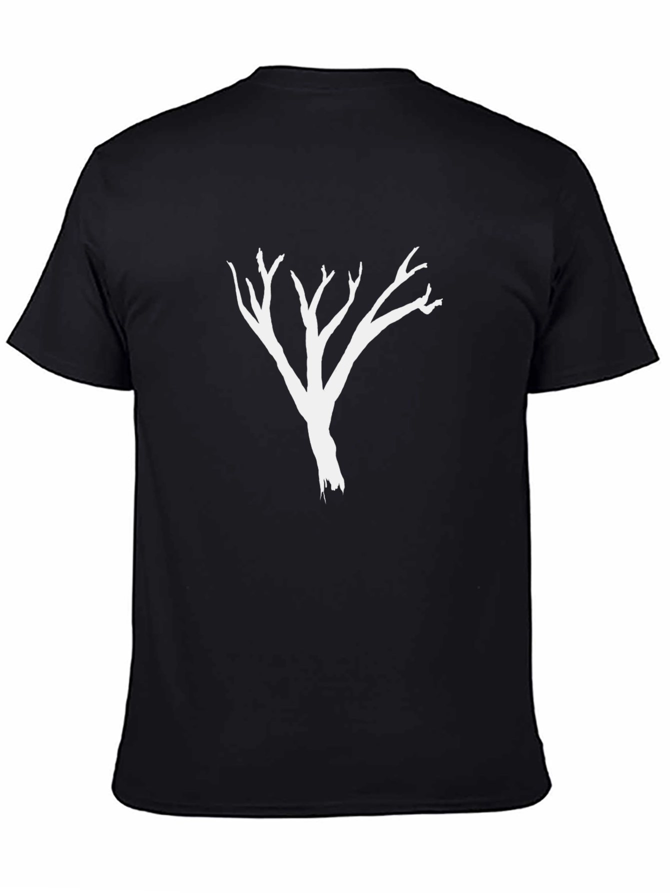 Minimalist Tree Graphic Black T-Shirt