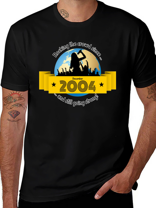 Rocking Since 2004 T-Shirt - Black