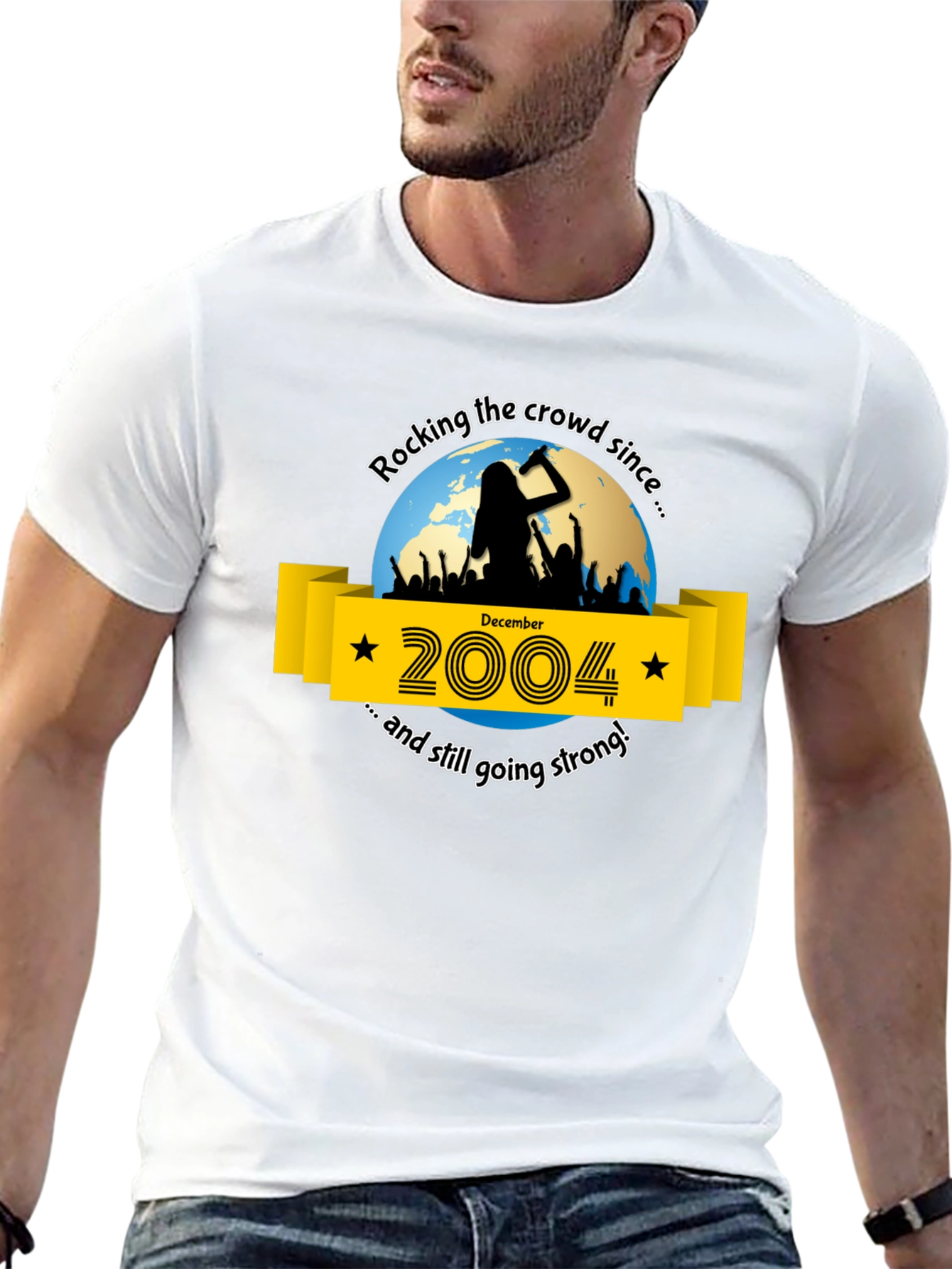 Rocking Since 2004 T-Shirt - Black