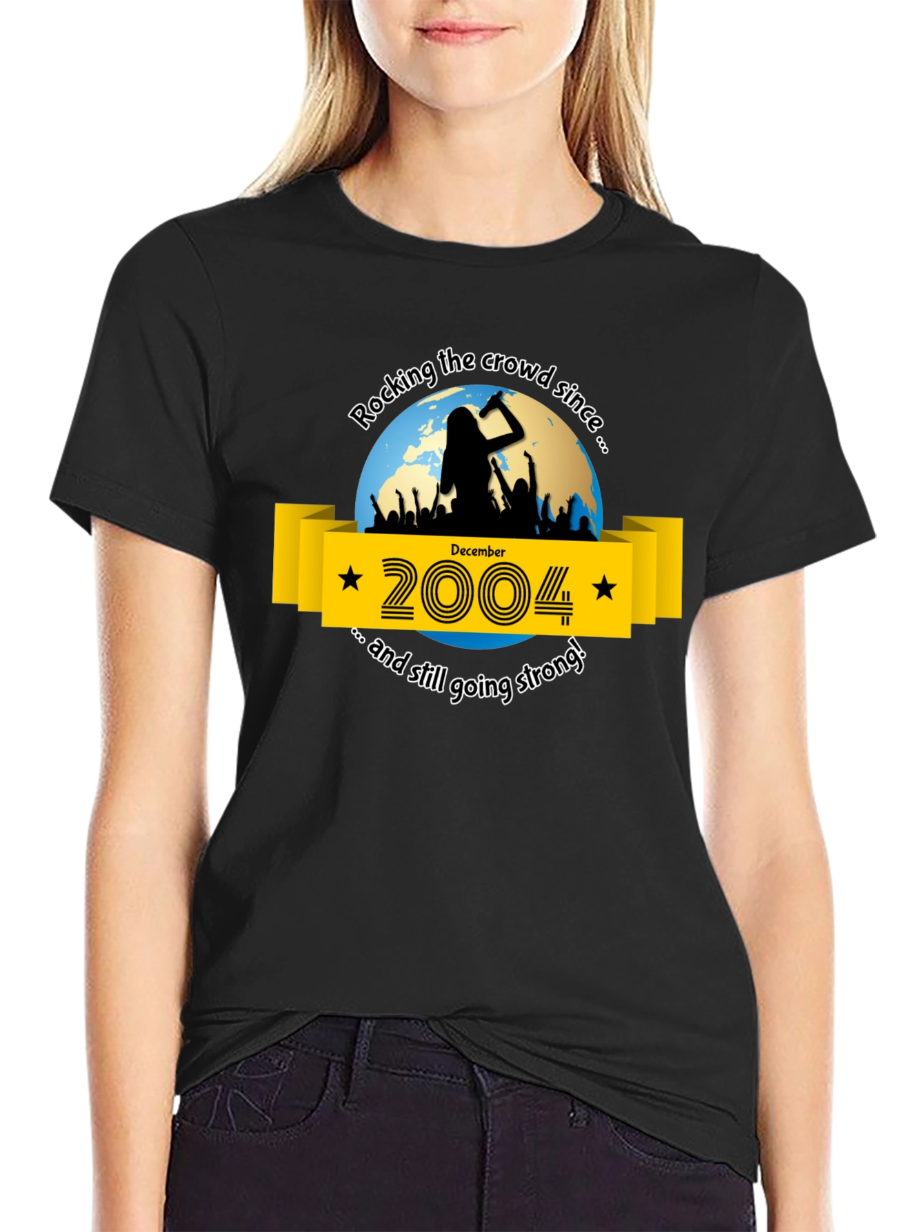 Rocking Since 2004 T-Shirt - Black