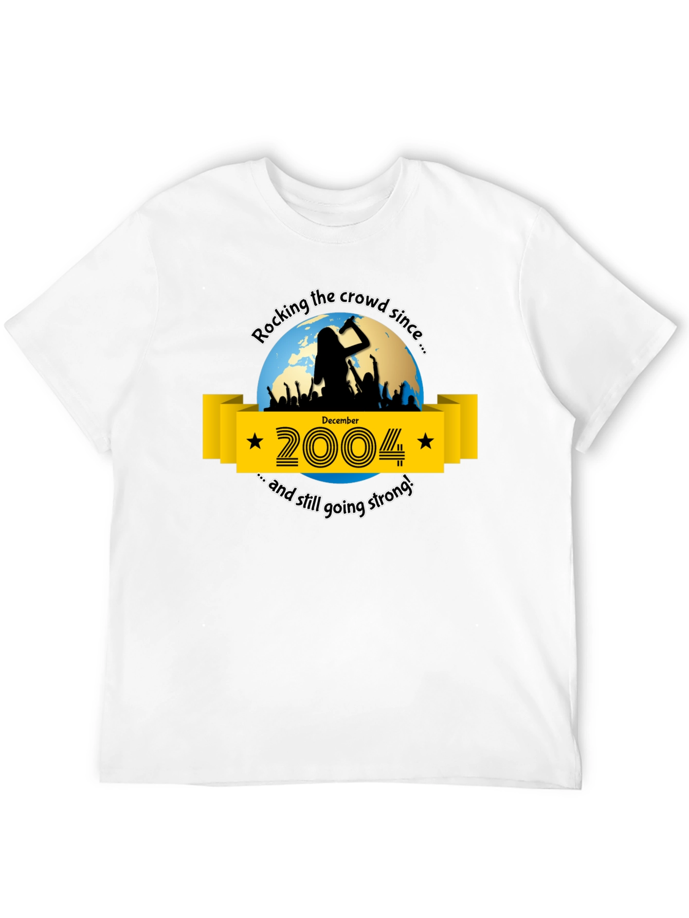 Rocking Since 2004 T-Shirt - Black