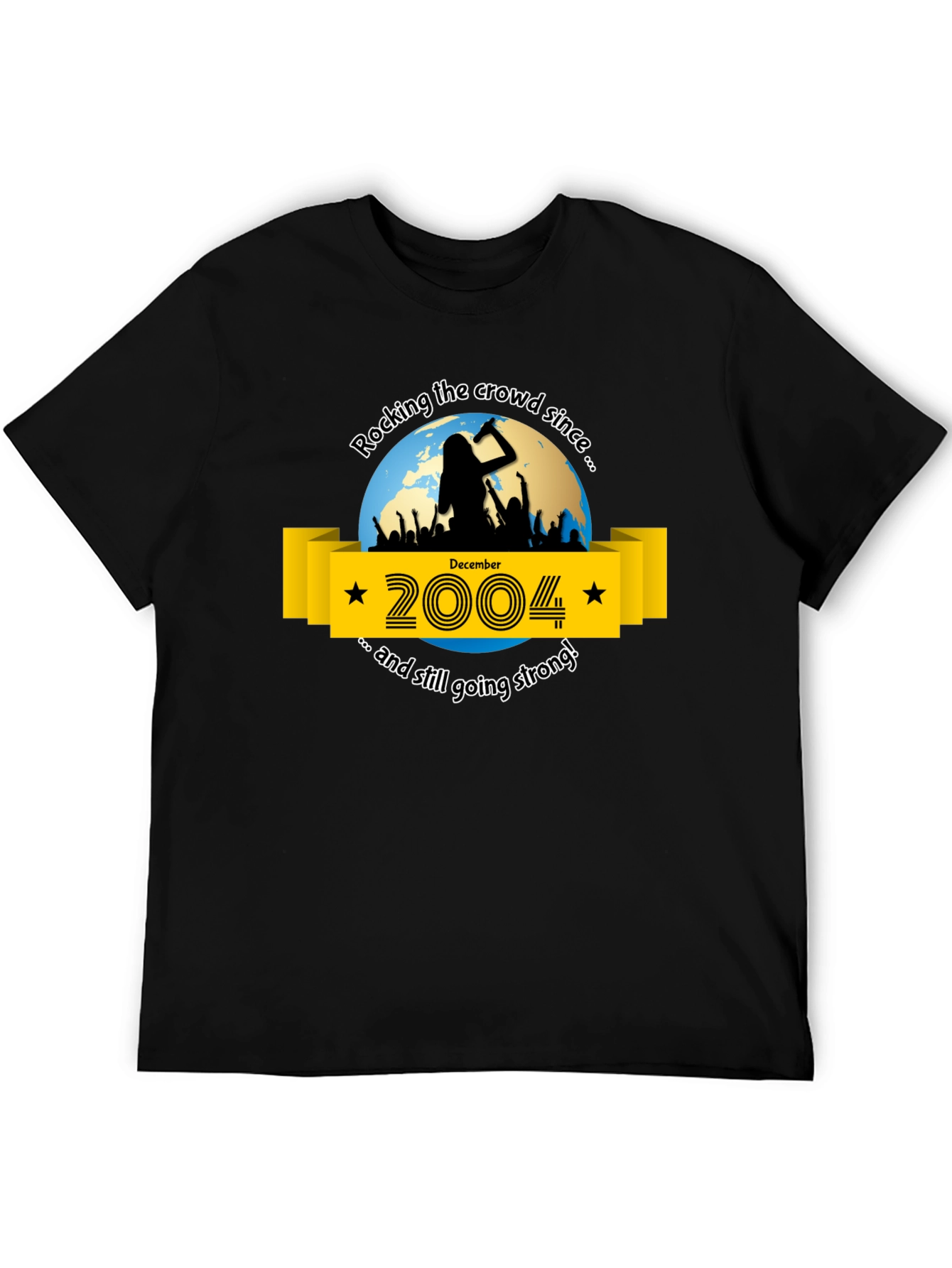 Rocking Since 2004 T-Shirt - Black