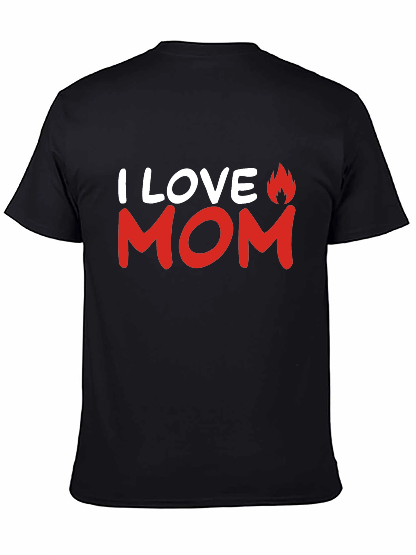 I Love Mom T-Shirt - Mens Black Graphic Tee