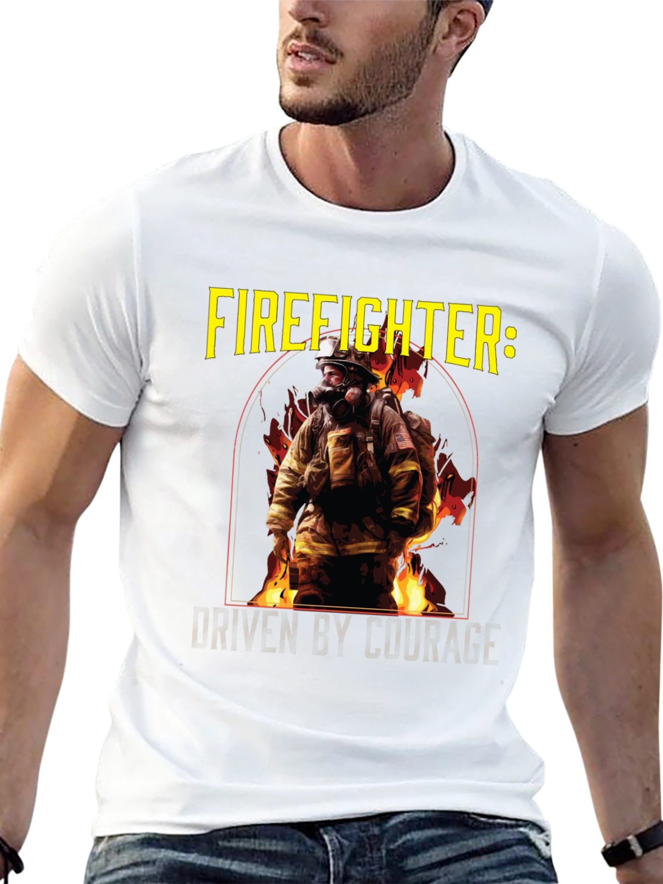 Firefighter Courage Graphic T-Shirt