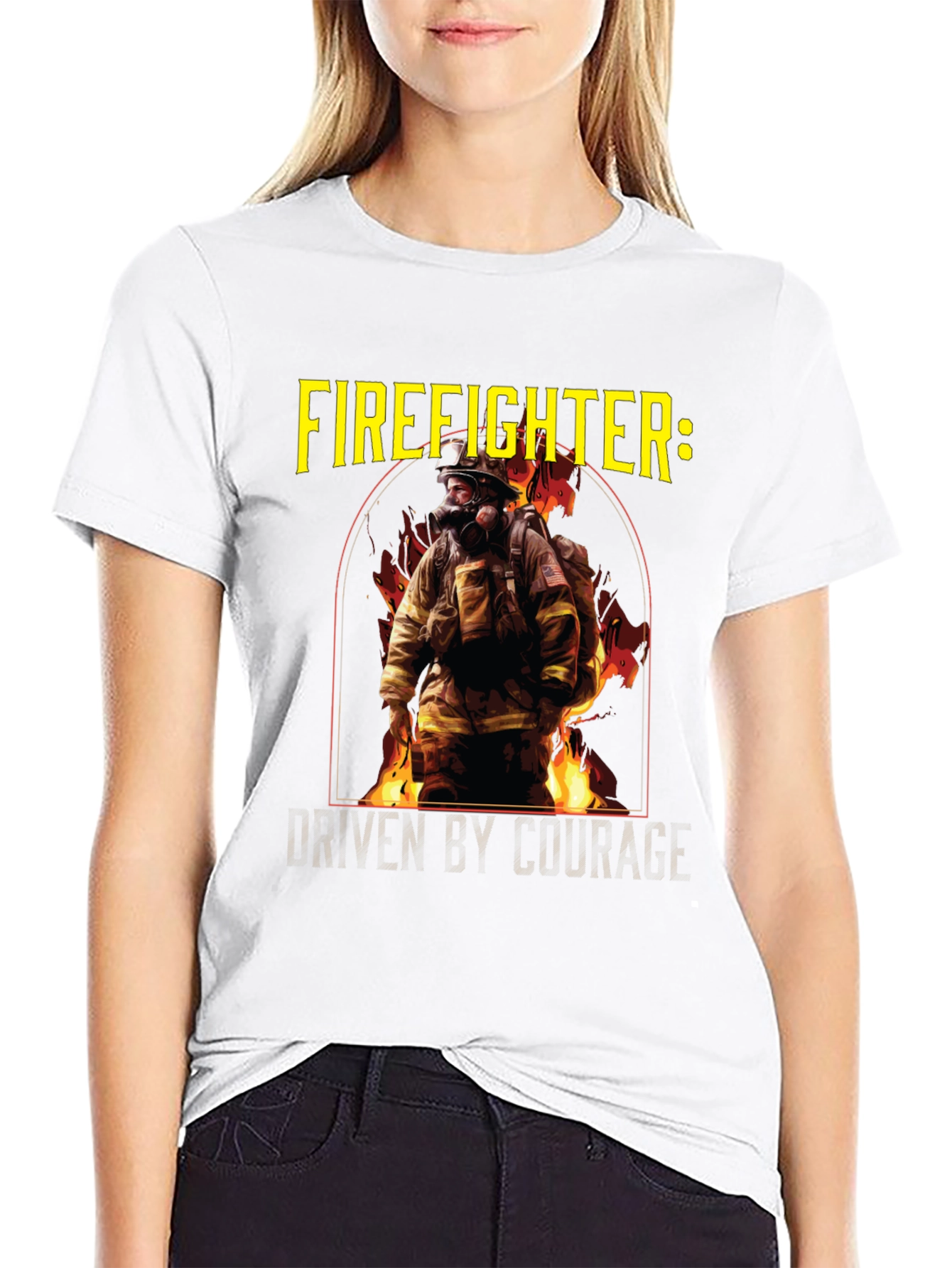 Firefighter Courage Graphic T-Shirt