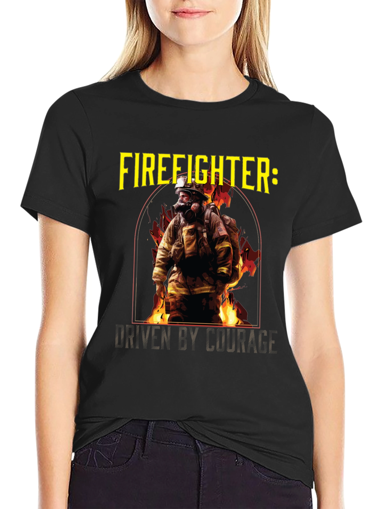 Firefighter Courage Graphic T-Shirt