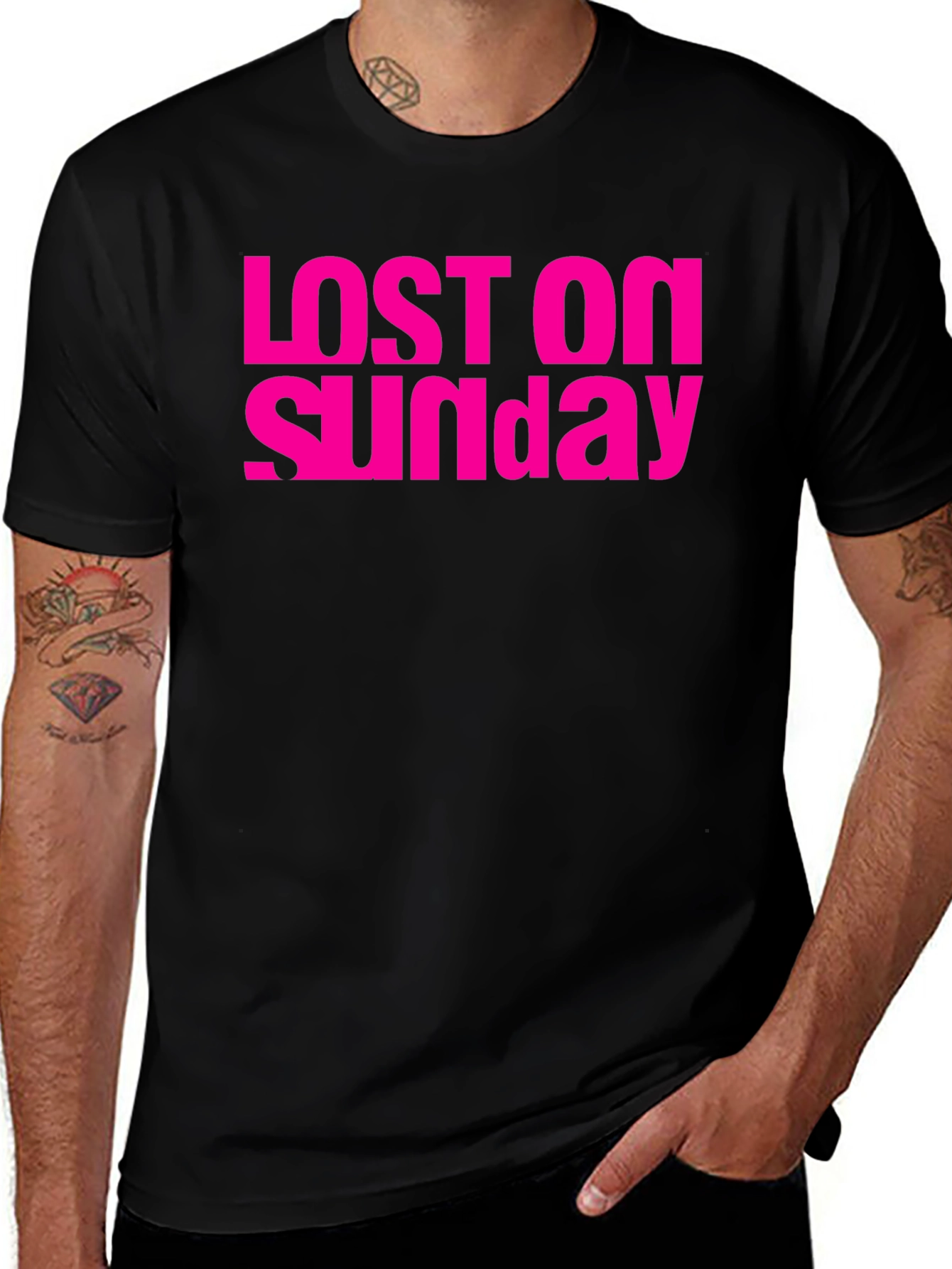 Lost On Sunday Graphic Tee - Stylish Everyday Wear