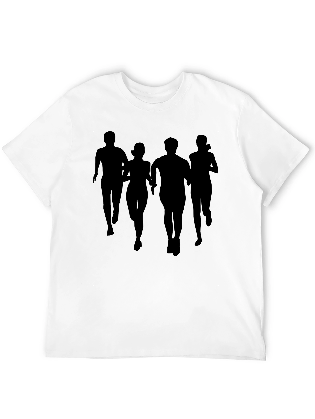 Silhouette Runner Graphic Tee - Black Cotton Blend