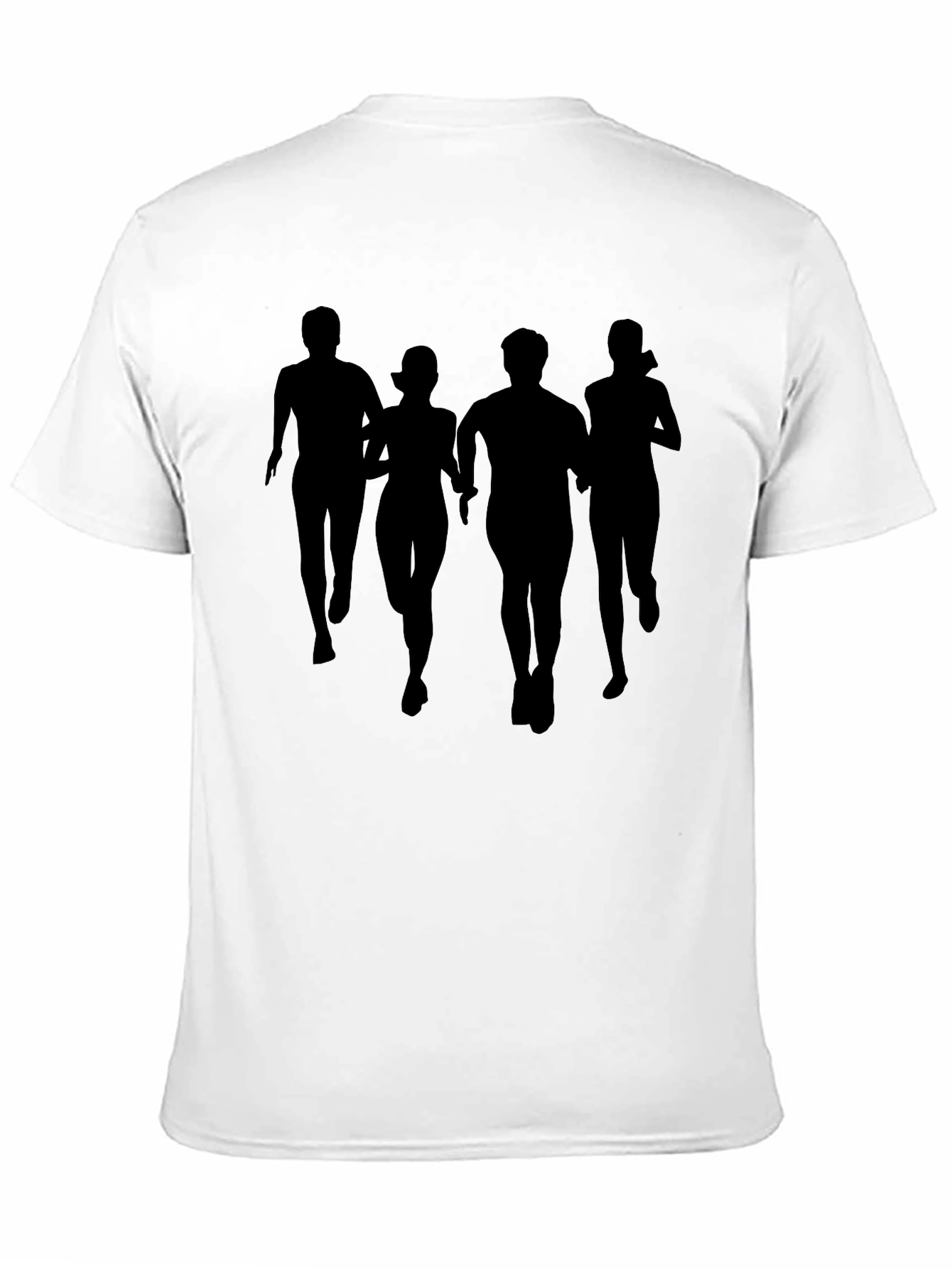Silhouette Runner Graphic Tee - Black Cotton Blend