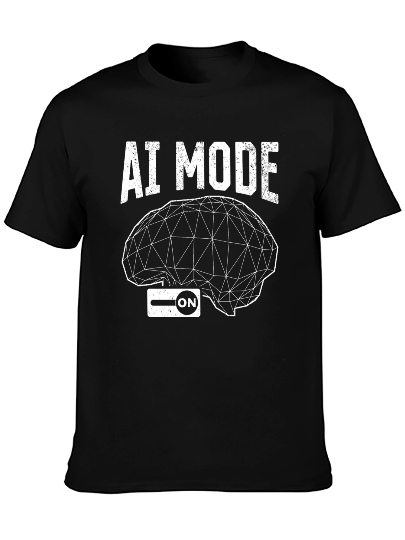 AI Mode On Black T-Shirt