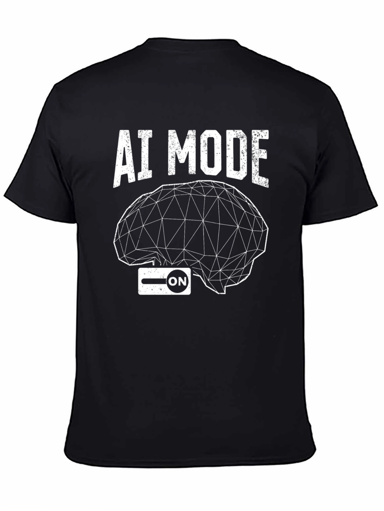 AI Mode On Black T-Shirt