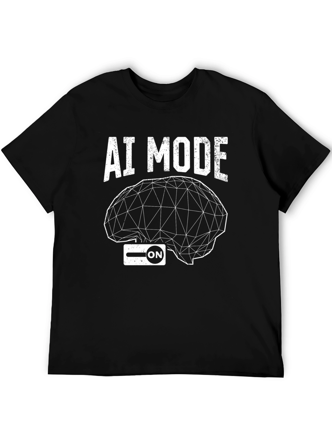 AI Mode On Black T-Shirt