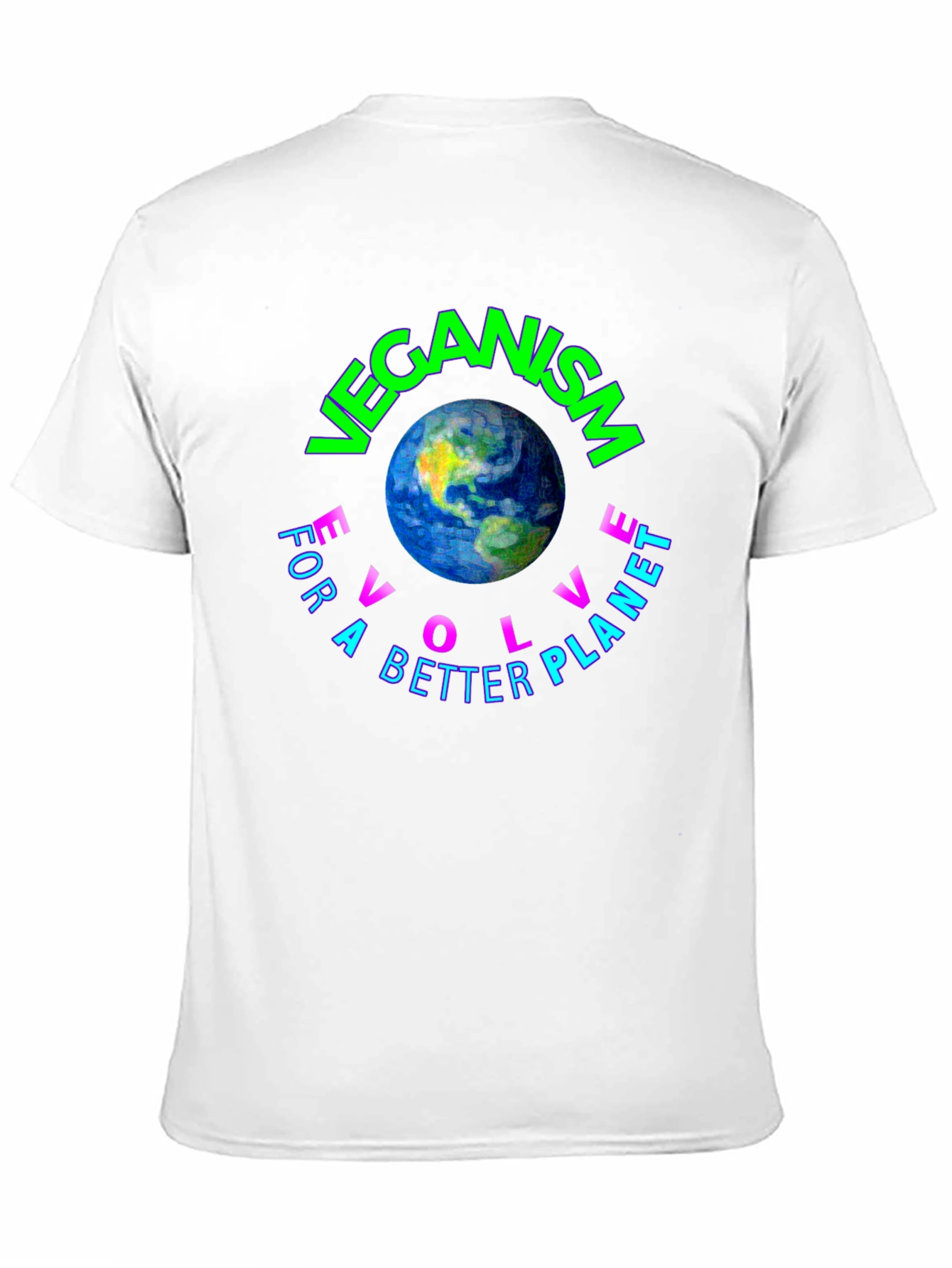 Veganism Evolve Earth Graphic Tee - Unisex