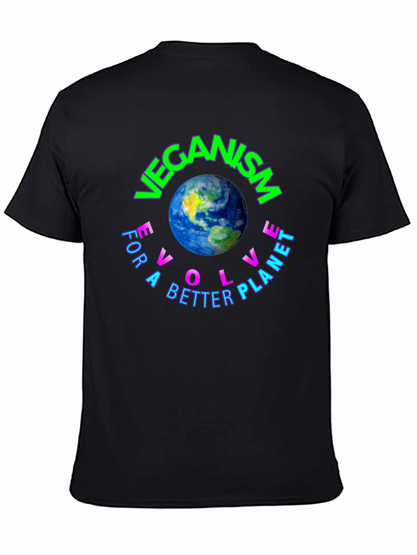 Veganism Evolve Earth Graphic Tee - Unisex