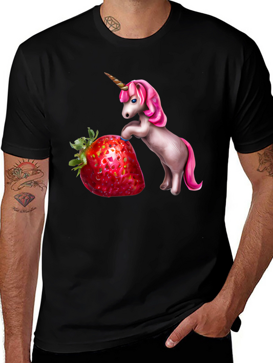 Unicorn Strawberry T-Shirt - Fun Graphic Tee