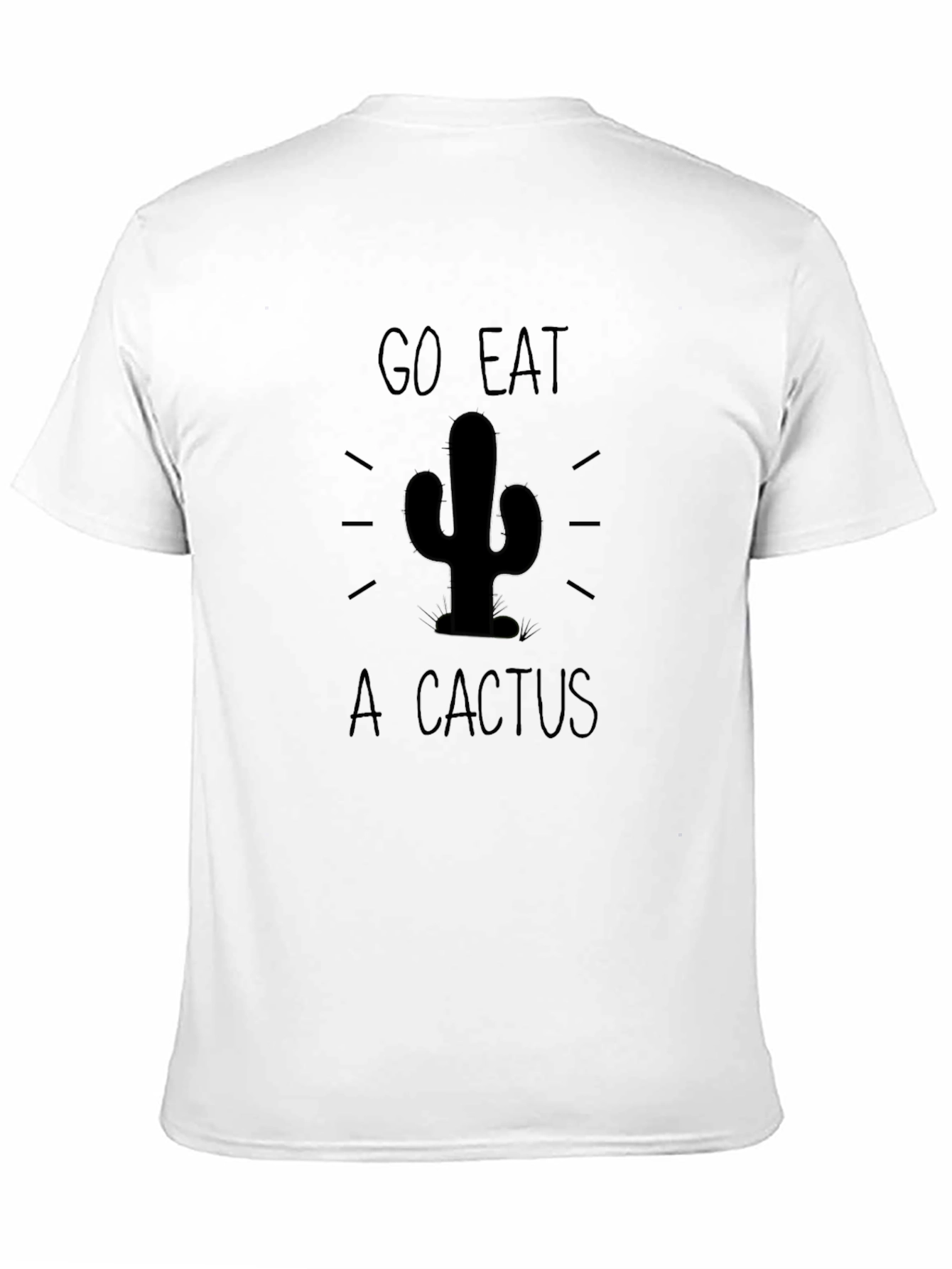 Go Eat A Cactus Graphic T-Shirt - Black