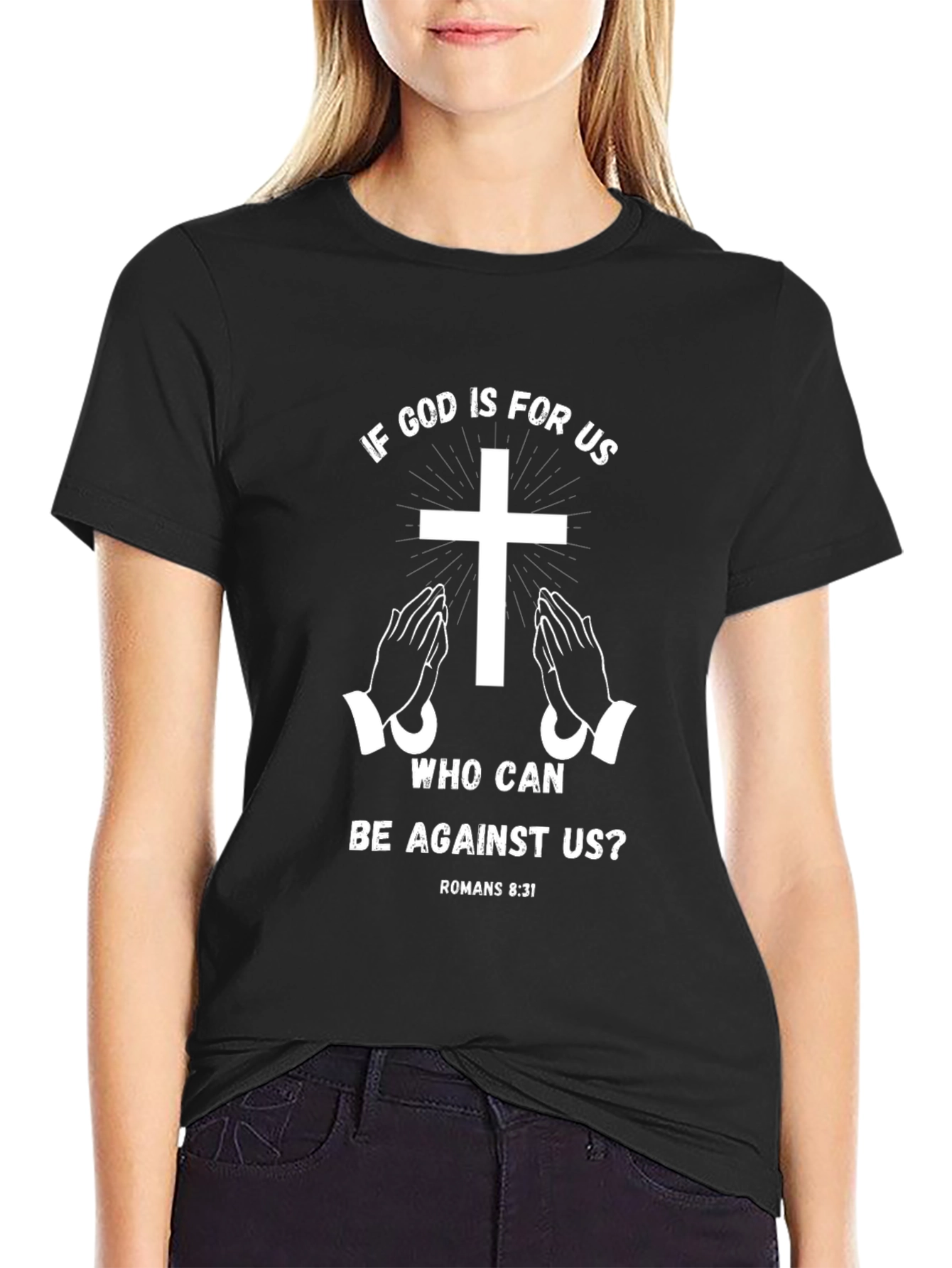 Faith-Based Graphic Tee - Romans 8:31