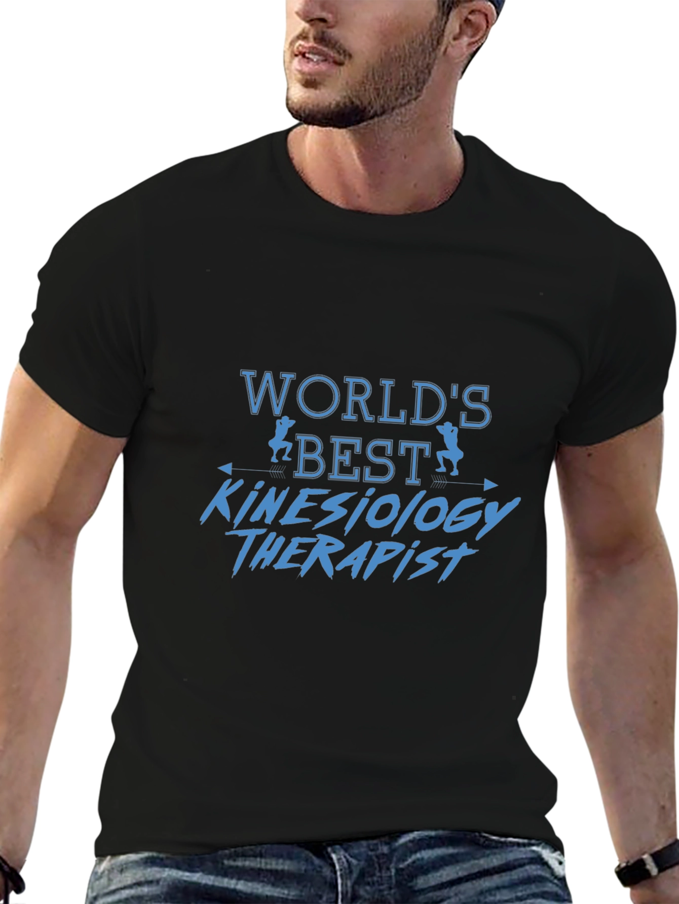 Worlds Best Kinesiology Therapist Black T-Shirt