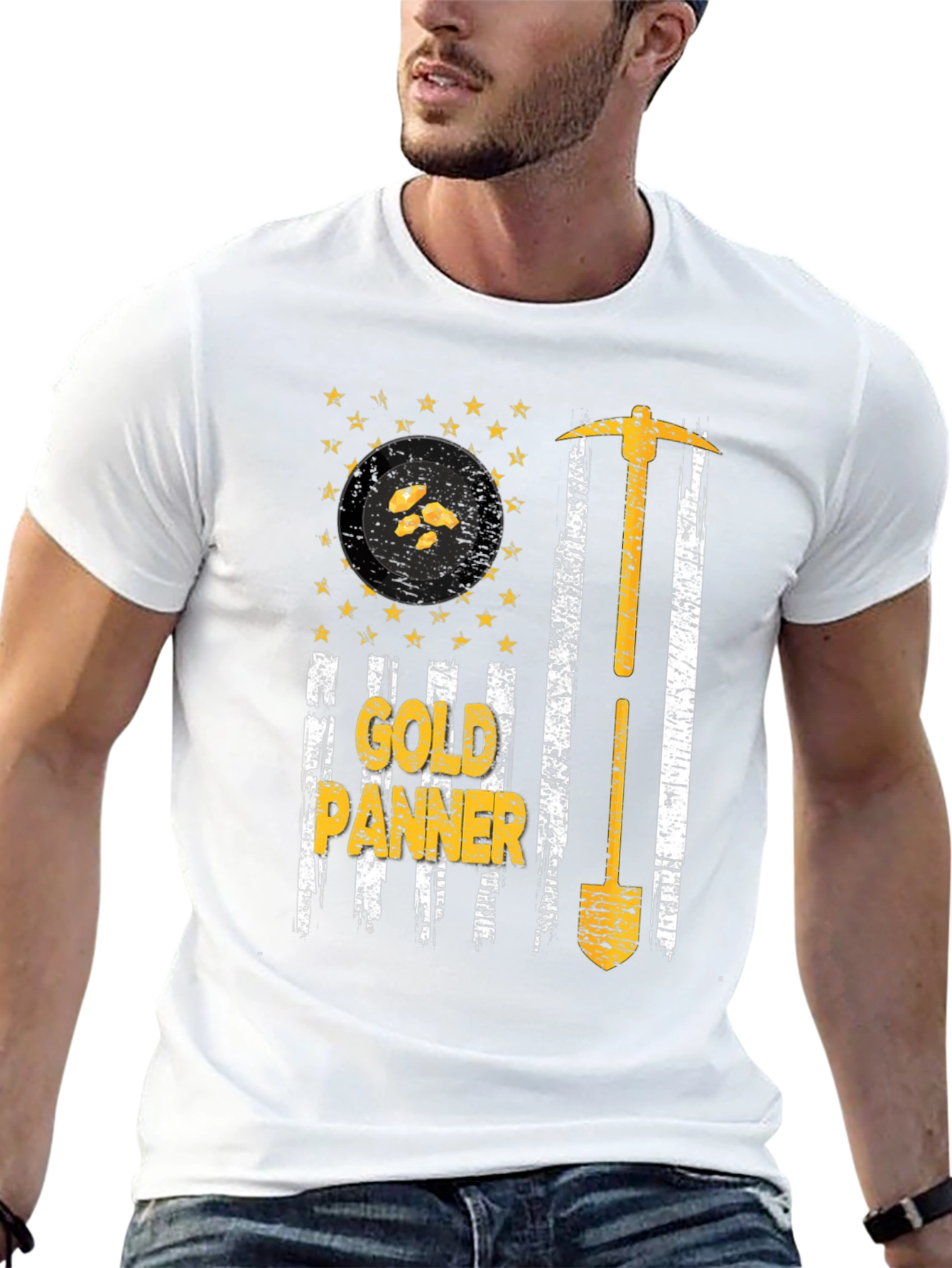 Gold Panner USA Flag T-Shirt