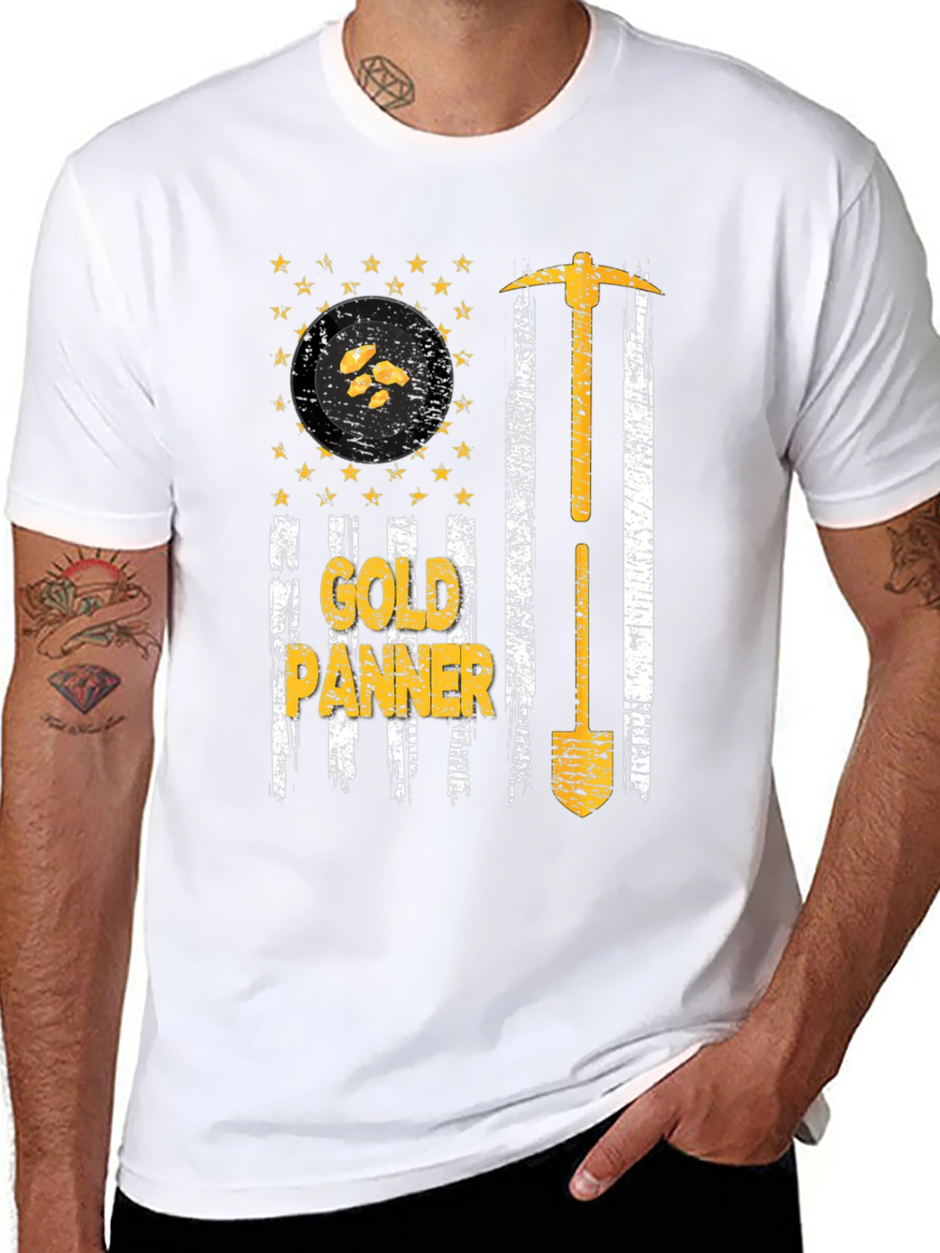 Gold Panner USA Flag T-Shirt
