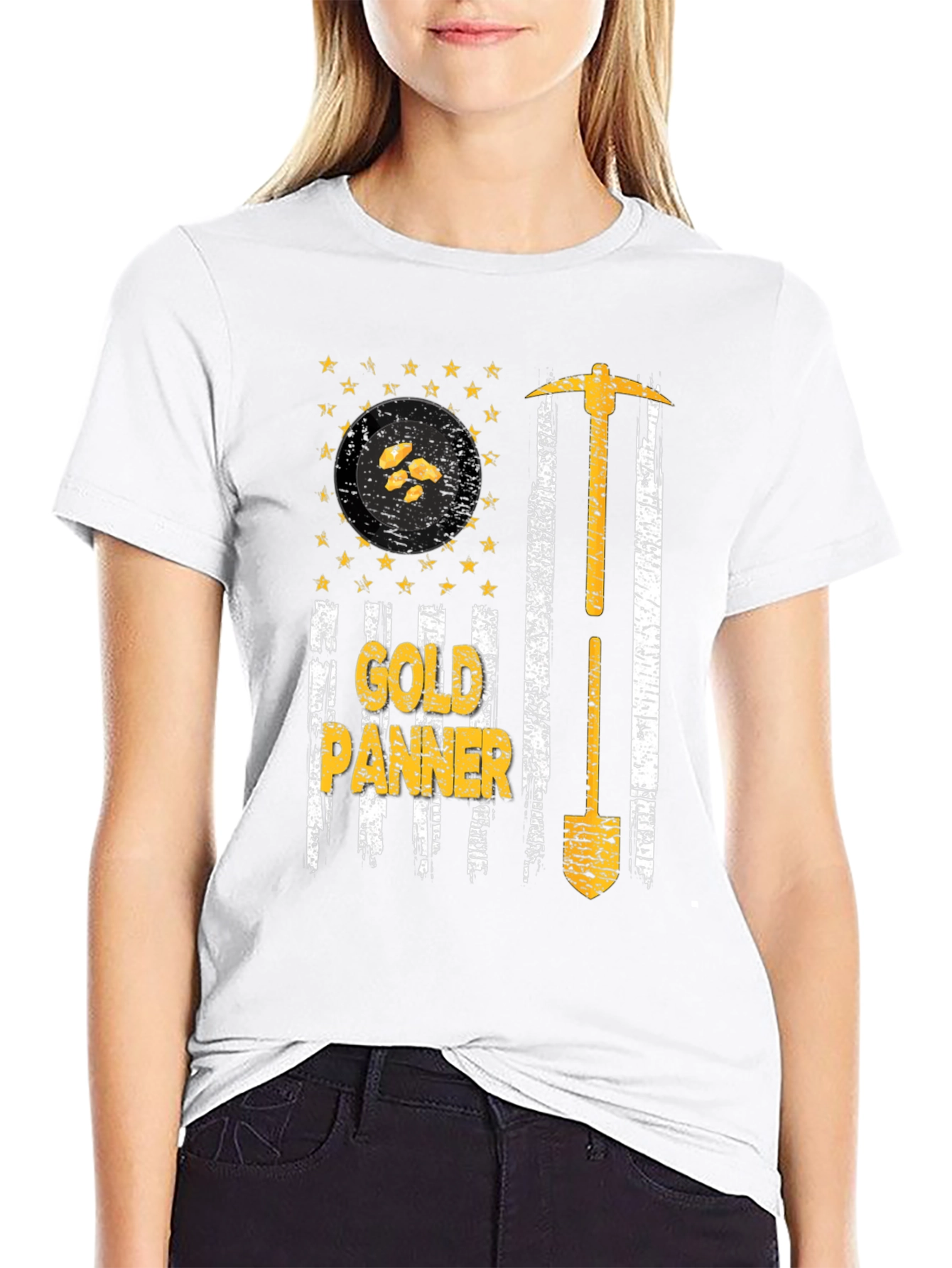 Gold Panner USA Flag T-Shirt