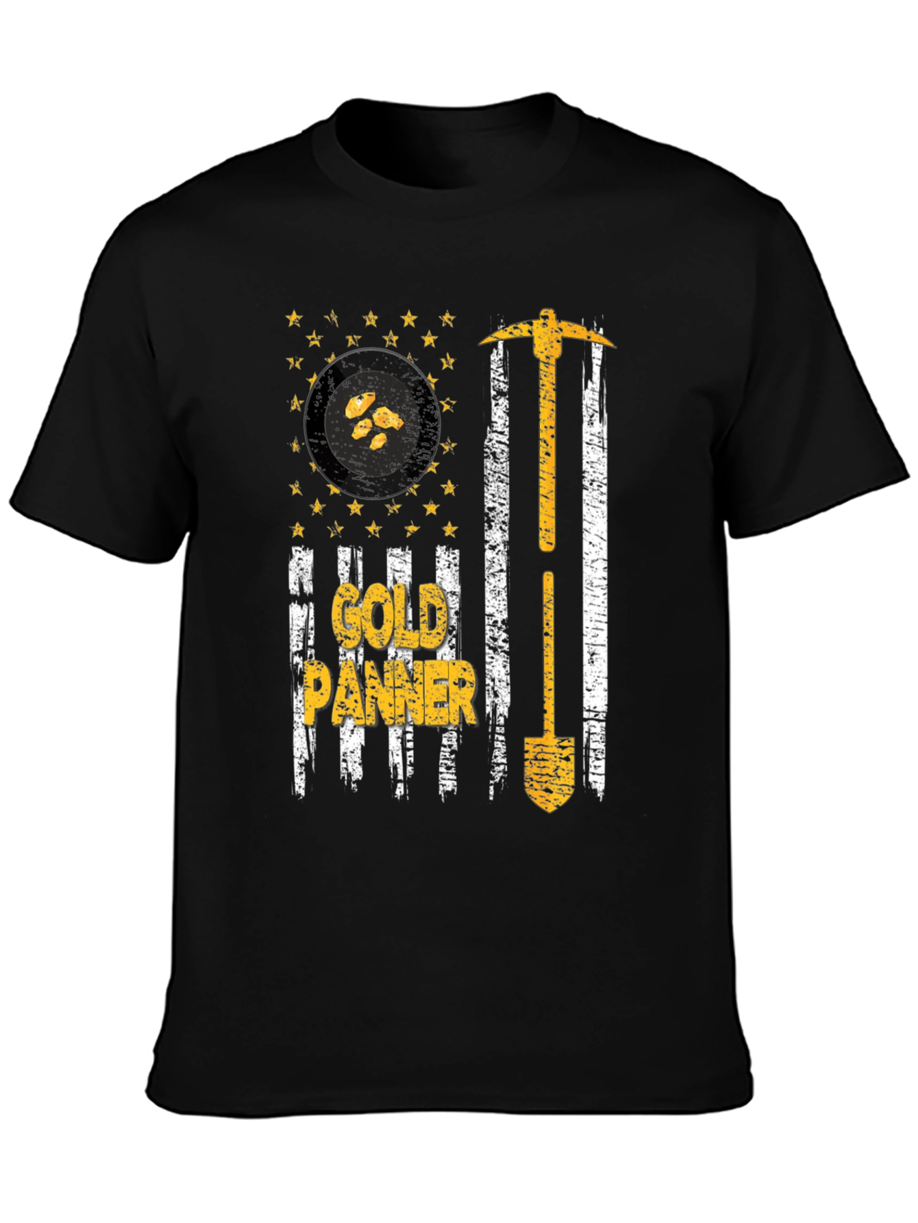 Gold Panner USA Flag T-Shirt